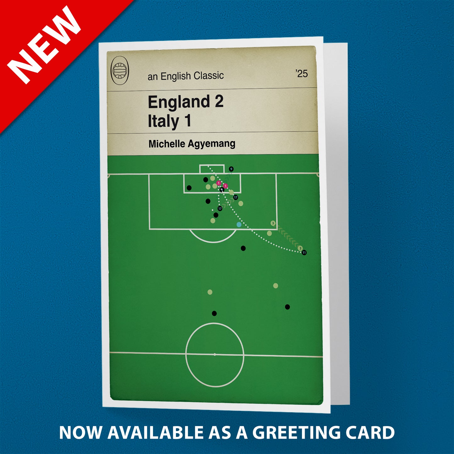 England 2 Italy 1 - Euro 2025 Semi-Final - Michelle Agyemang Late Equaliser - England Goal Book Art - Gift for Lionesses Fan (Various Sizes)