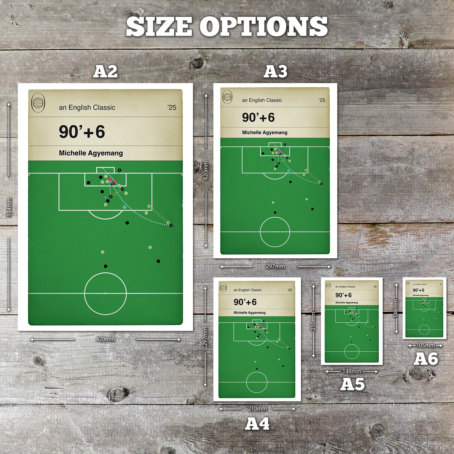 Michelle Agyemang 96th Minute Equaliser - England 2 Italy 1 - Euro 2025 Semi-Final - Goal Book Cover - Lionesses Fan Present (Various Sizes)