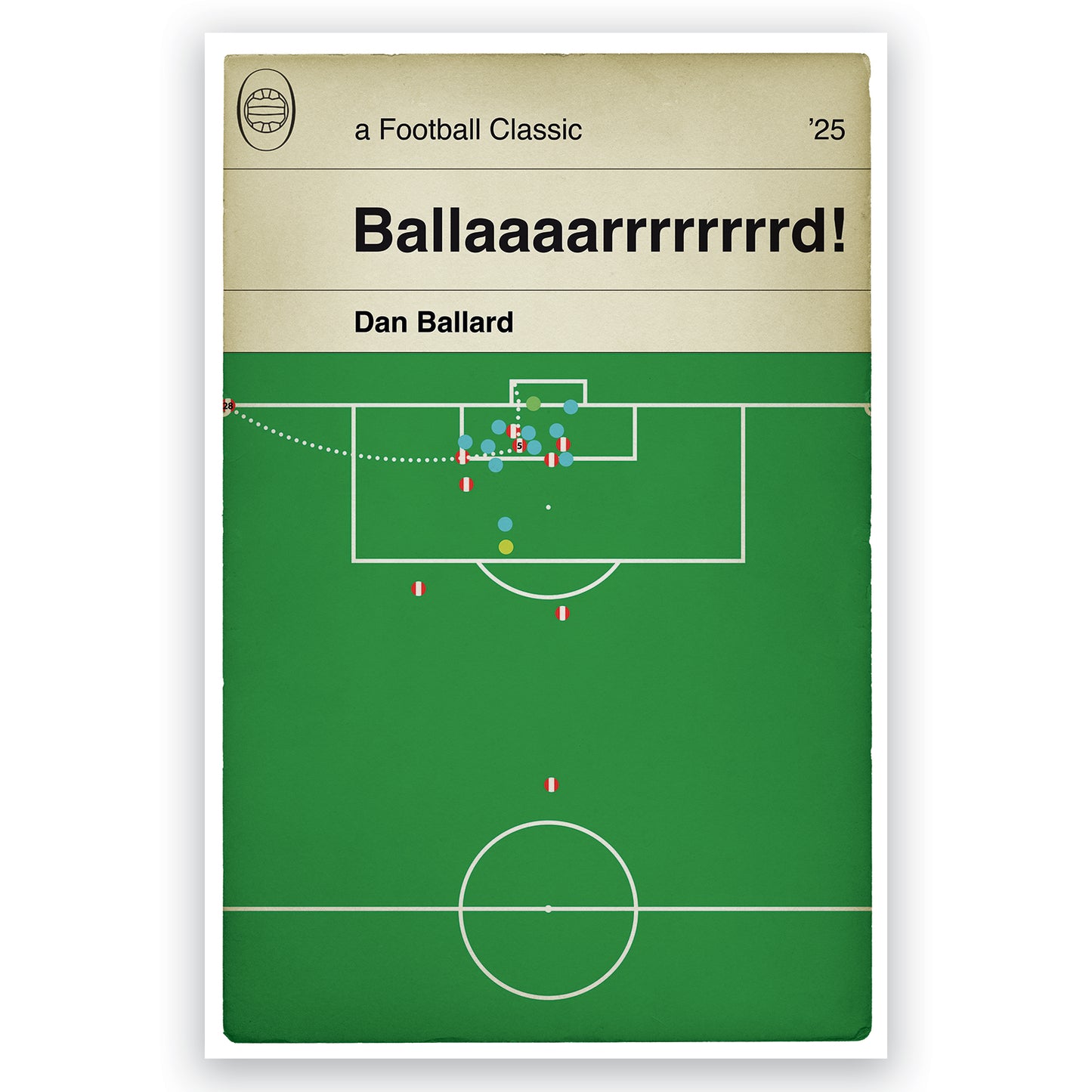 Dan Ballard Goal - Sunderland 1 Coventry City 1 - Championship Play-Off Semi-Final 2025 - Classic Book Cover Football Poster (Various sizes)