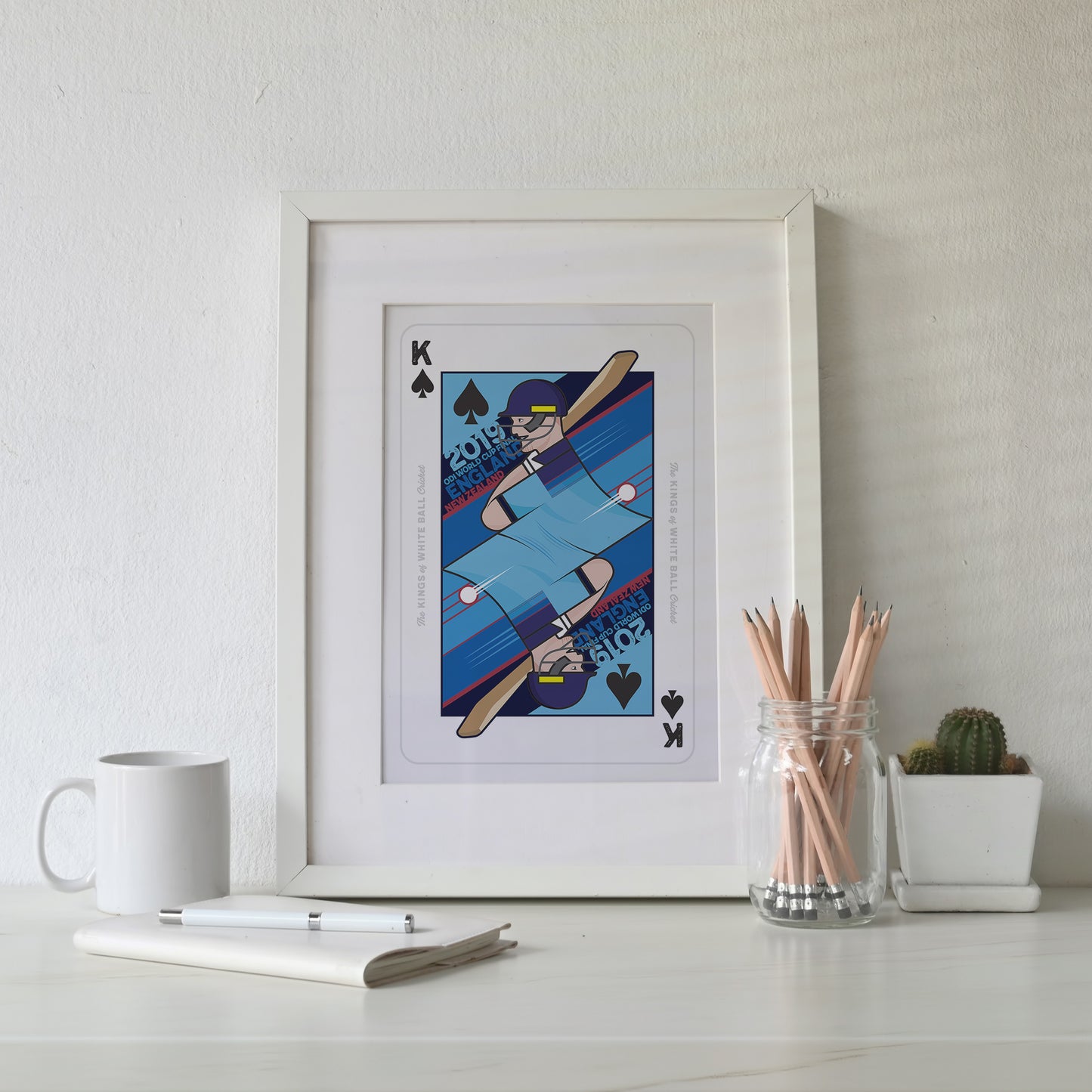 Kings of White Ball Cricket - England World Cup Winners - ODI 2019 and T20 2022 - Set of 4 Prints - Various Sizes