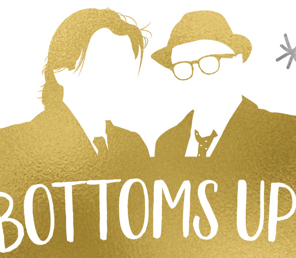 Gold Frankenstein and Grrr - Rik Mayall and Adrian Edmondson - British Comedy Classic - Bottom - Alternative Christmas Card (125mm Square)