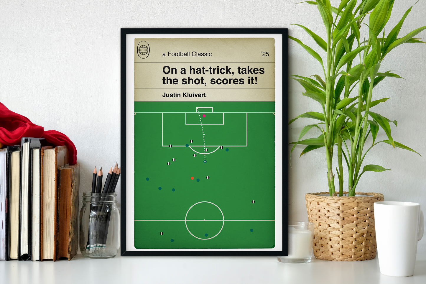 Justin Kluivert Hat-Trick Goal - Newcastle United 1 AFC Bournemouth 4 - Bournemouth Goal Art - Gift for Cherries Fan (Various Sizes)
