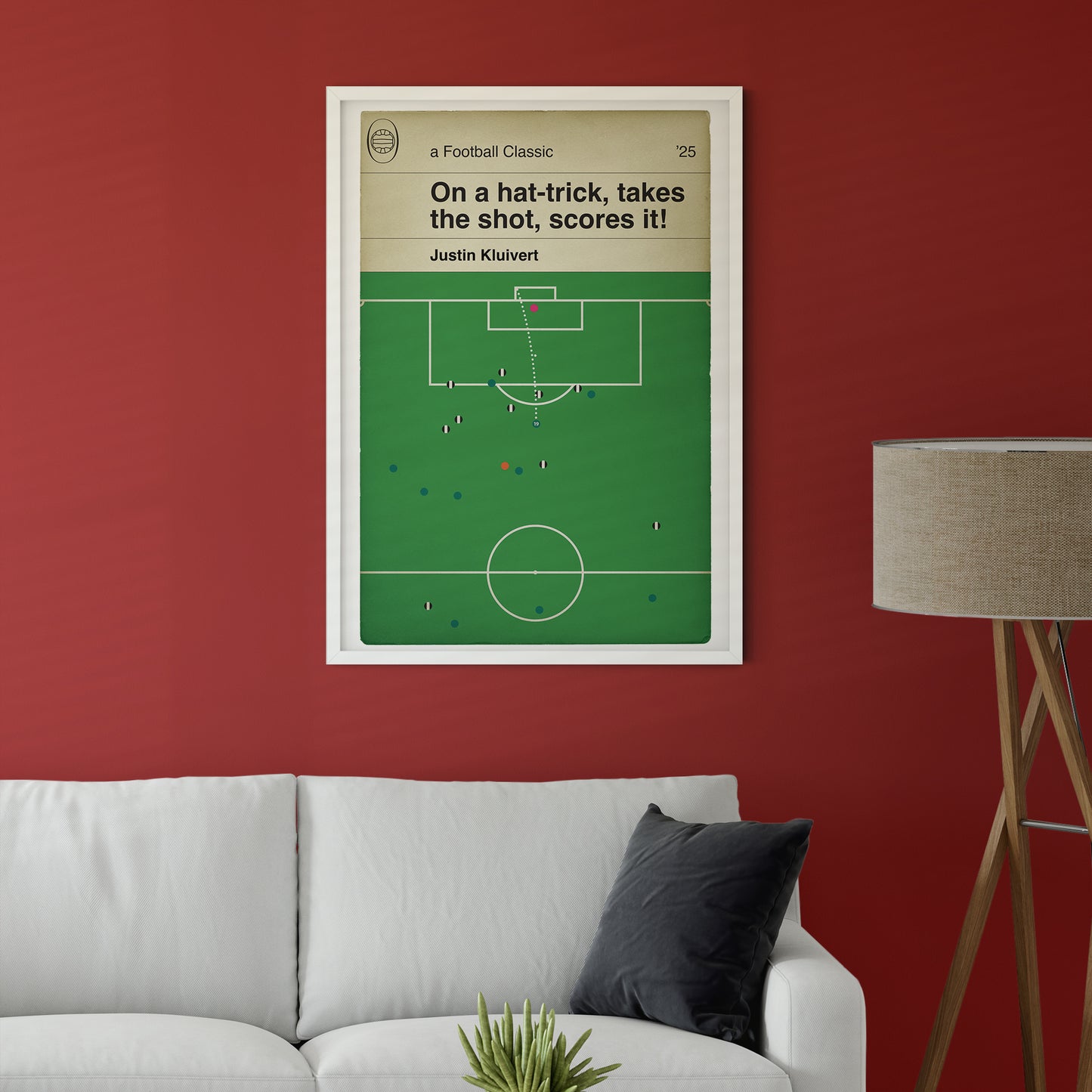 Justin Kluivert Hat-Trick Goal - Newcastle United 1 AFC Bournemouth 4 - Bournemouth Goal Art - Gift for Cherries Fan (Various Sizes)