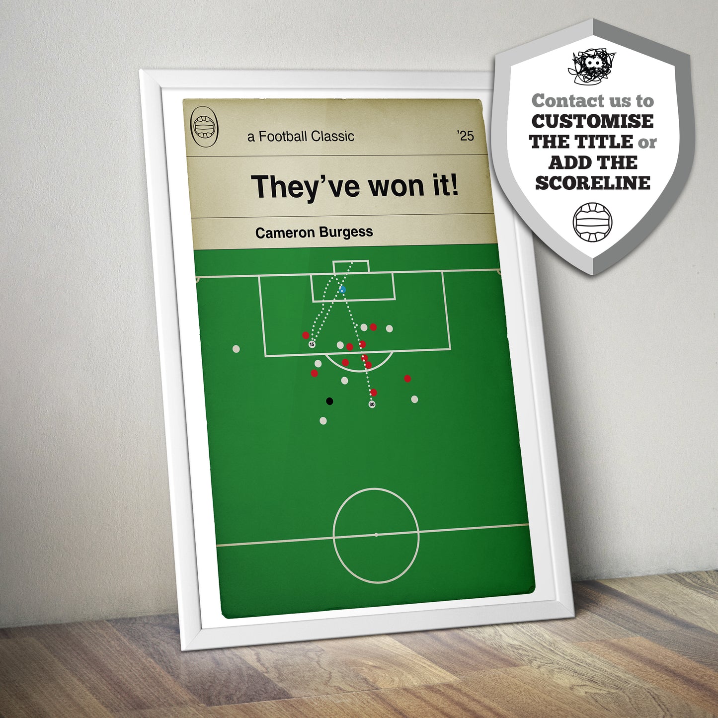 Swansea City winner v Nottingham Forest - Cameron Burgess Goal - 2025 League Cup - Book Cover Poster - Football Gift (Various Sizes)