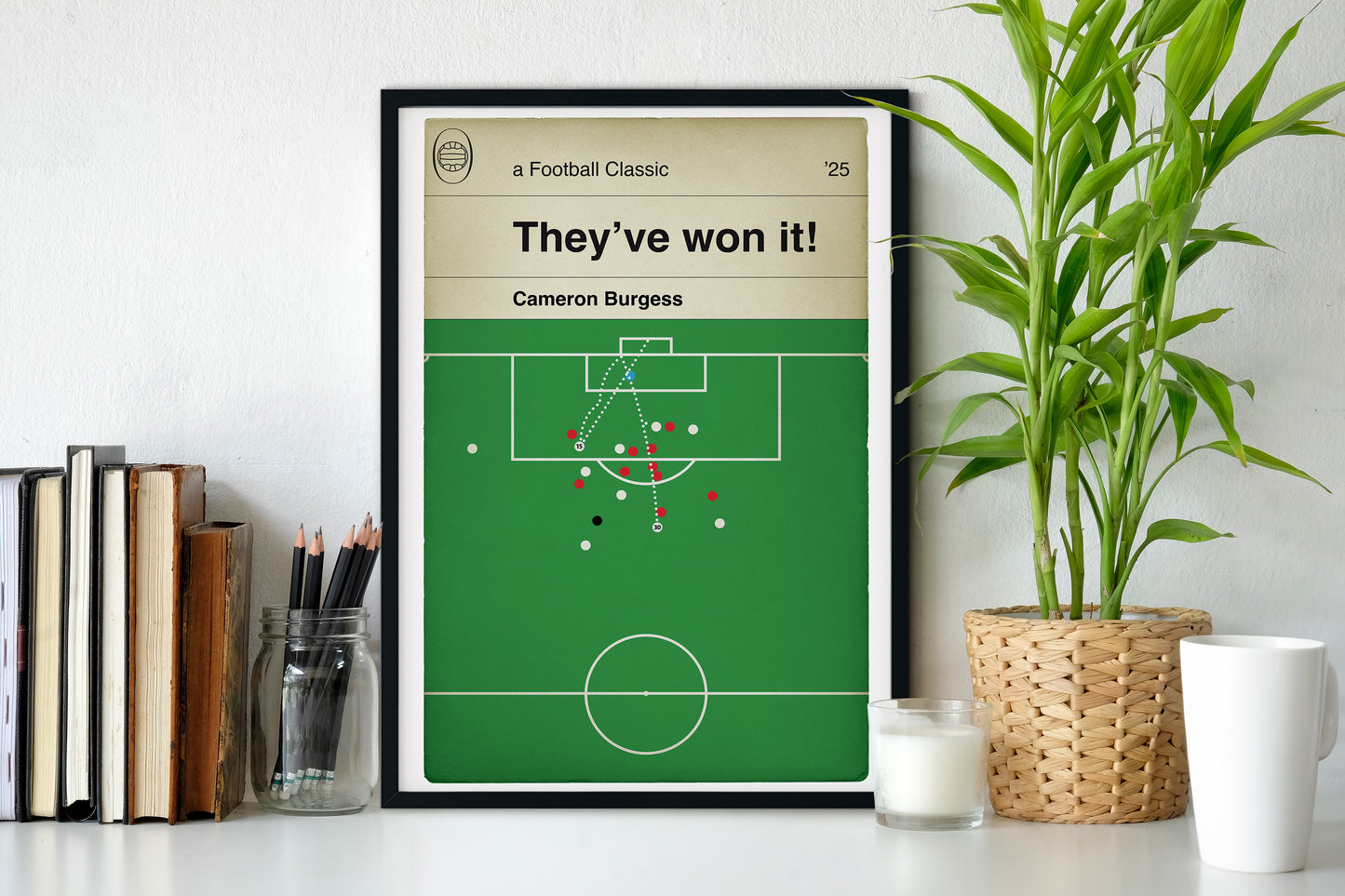Swansea City winner v Nottingham Forest - Cameron Burgess Goal - 2025 League Cup - Book Cover Poster - Football Gift (Various Sizes)