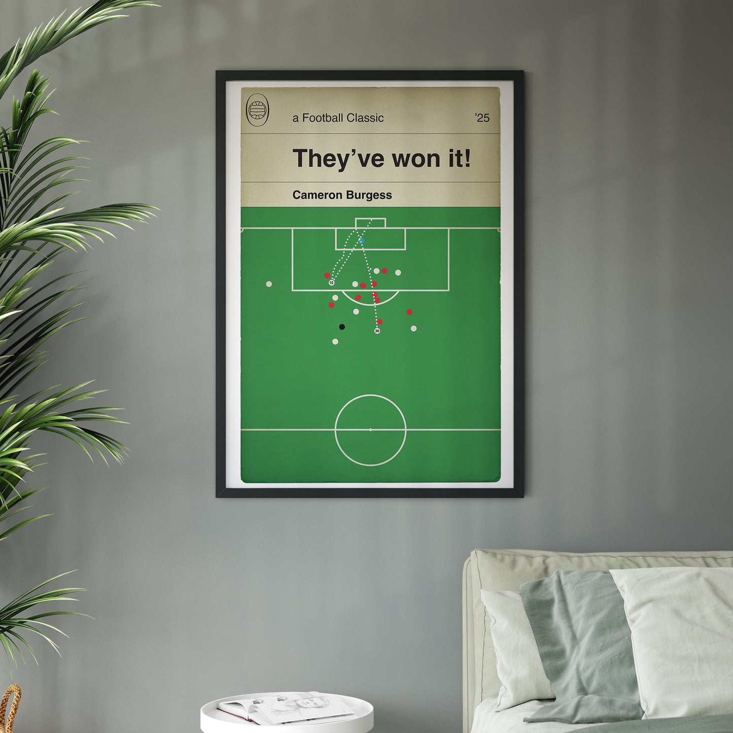 Swansea City winner v Nottingham Forest - Cameron Burgess Goal - 2025 League Cup - Book Cover Poster - Football Gift (Various Sizes)