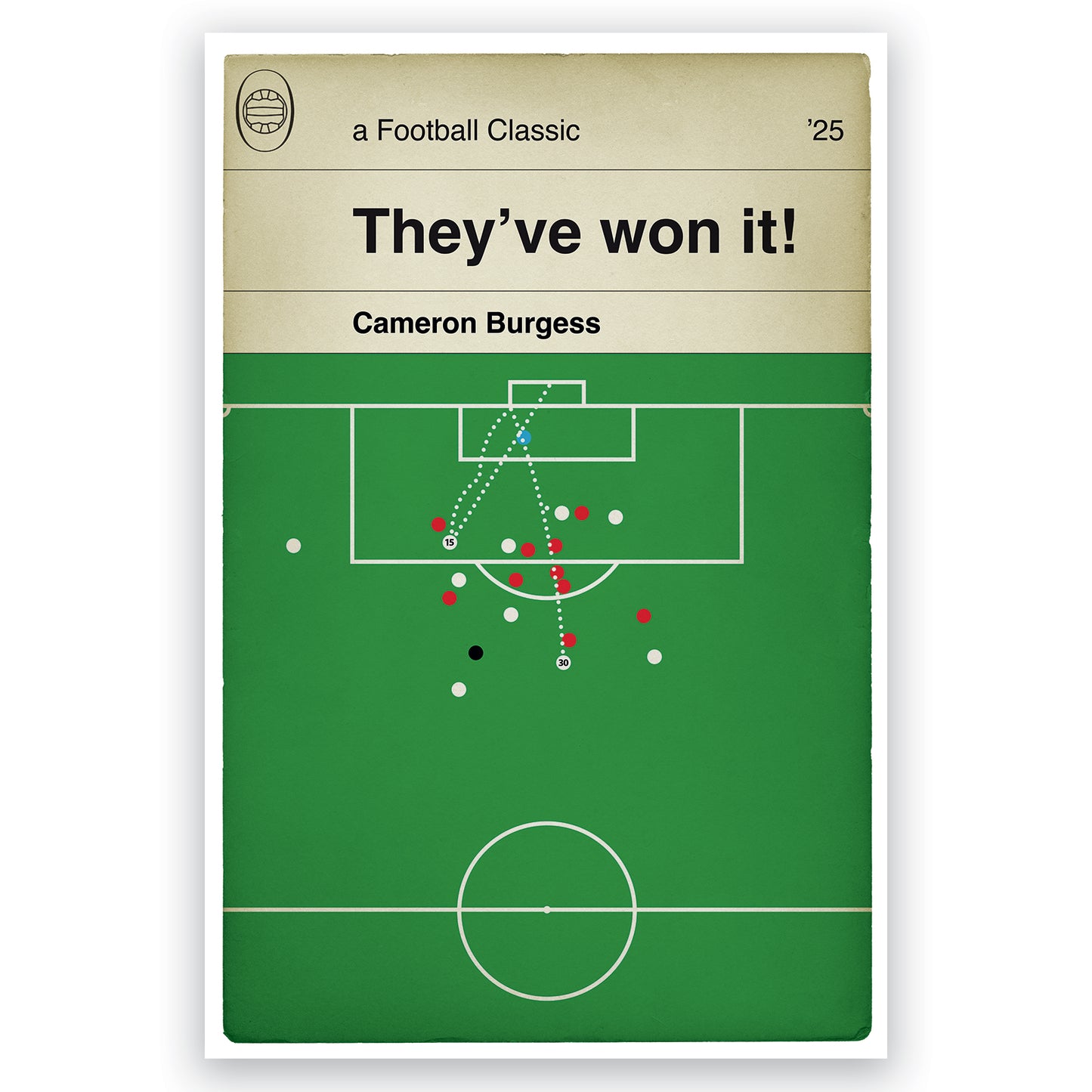 Swansea City winner v Nottingham Forest - Cameron Burgess Goal - 2025 League Cup - Book Cover Poster - Football Gift (Various Sizes)