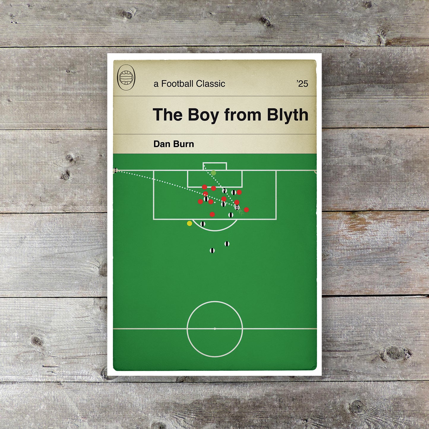 The Boy from Blyth - Dan Burn Header - Newcastle United Goal - Newcastle 2 Liverpool 1 - League Cup Final 2025 - Football Book Cover Poster (Various Sizes) (Copy)