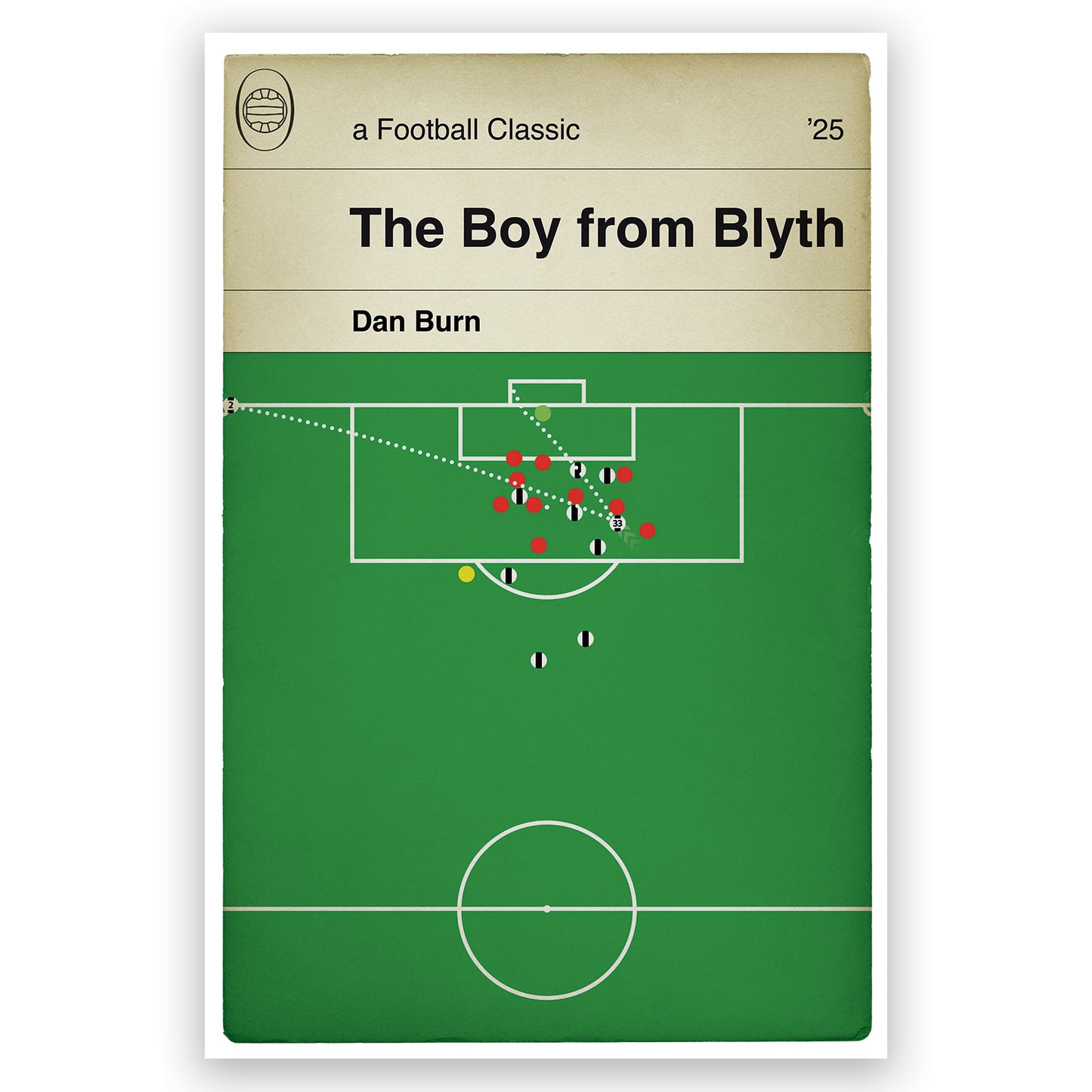The Boy from Blyth - Dan Burn Header - Newcastle United Goal - Newcastle 2 Liverpool 1 - League Cup Final 2025 - Football Book Cover Poster (Various Sizes) (Copy)