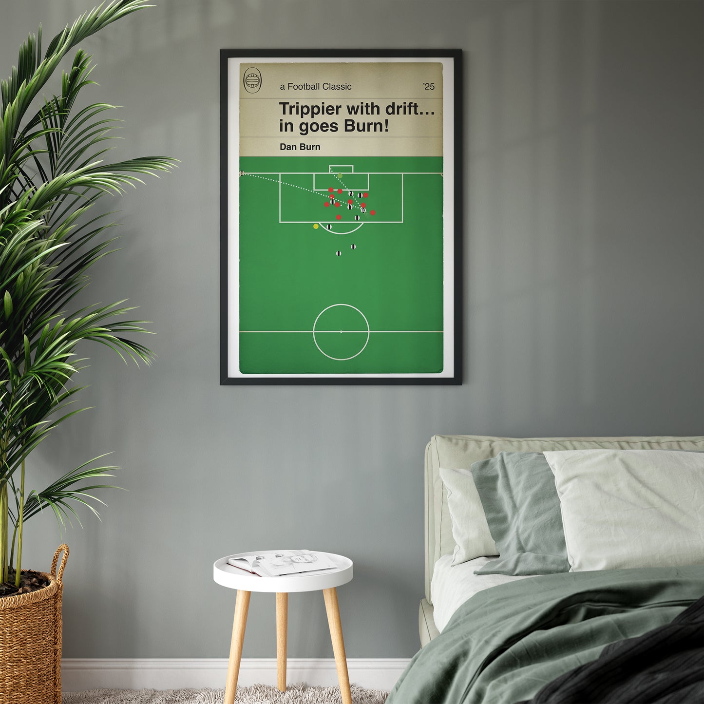 Newcastle United Goal - Dan Burn Header - Newcastle 2 Liverpool 1 - League Cup Final 2025 - Football Book Cover Poster (Various Sizes)
