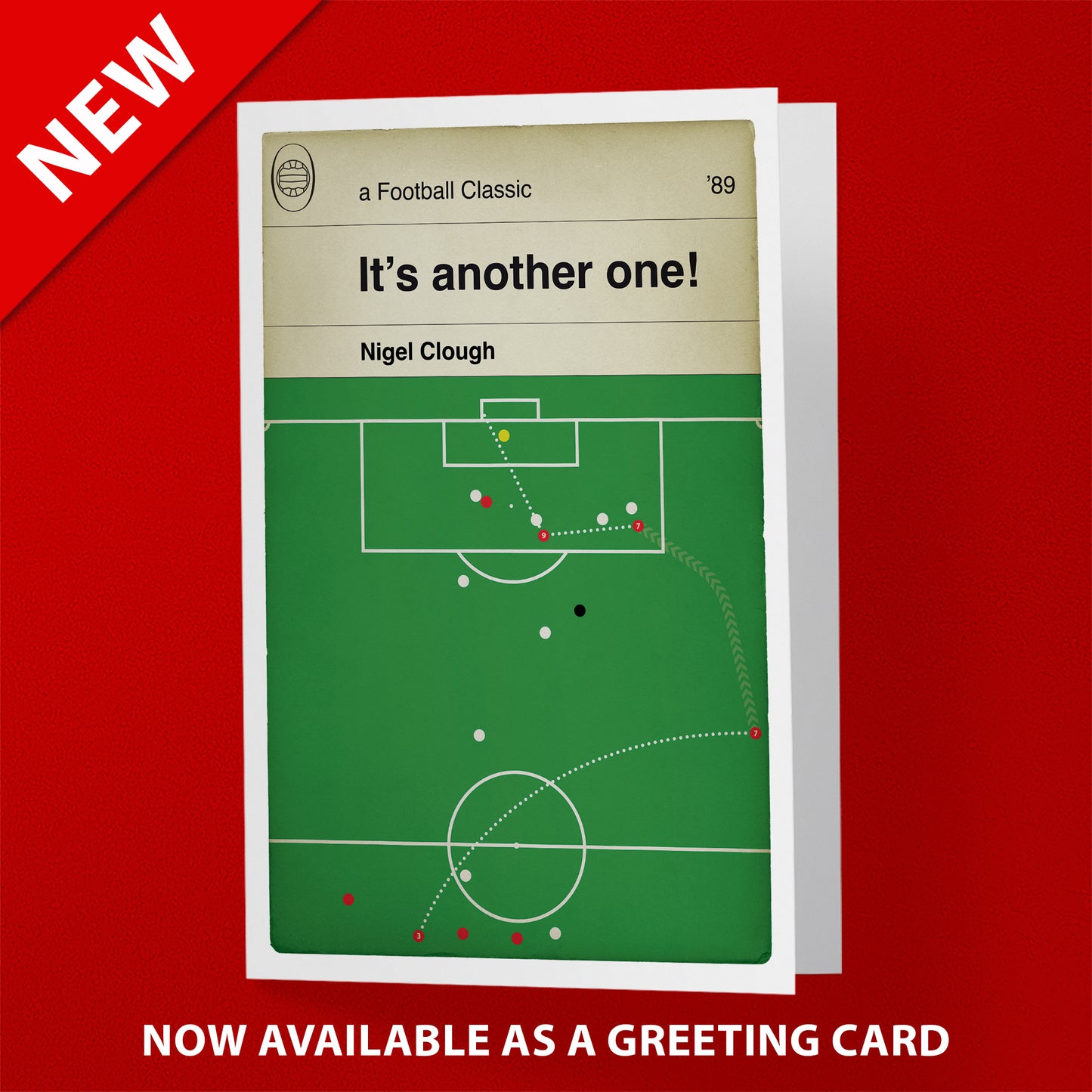 Nottingham Forest 3 Luton Town 1 - Nigel Clough Goal - League Cup Final 1989 - Football Book Cover Poster - Wall Decor (Various Sizes)