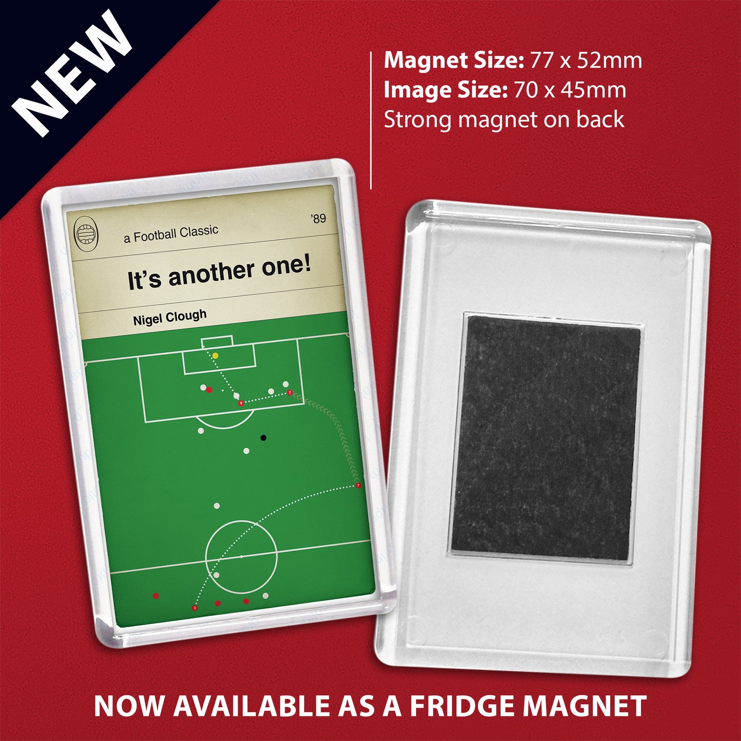 Nottingham Forest 3 Luton Town 1 - Nigel Clough Goal - League Cup Final 1989 - Football Book Cover Poster - Wall Decor (Various Sizes)