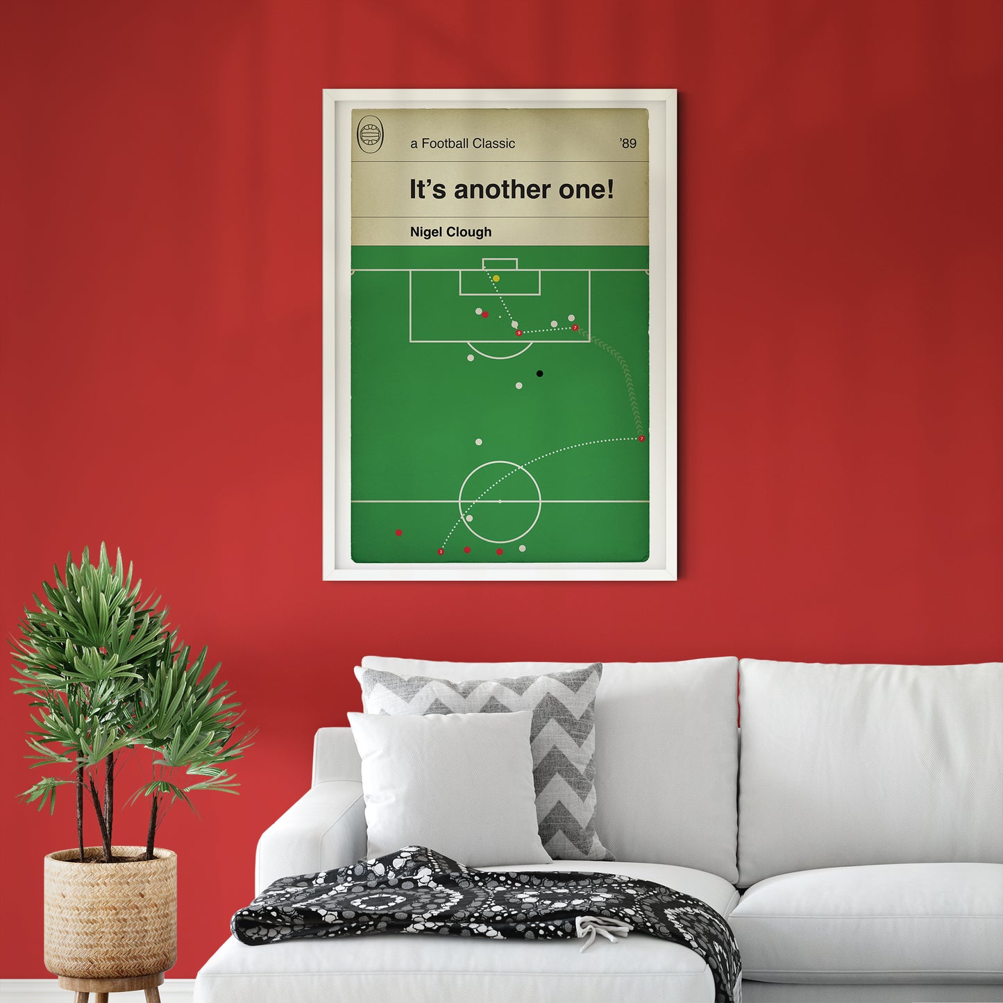 Nottingham Forest 3 Luton Town 1 - Nigel Clough Goal - League Cup Final 1989 - Football Book Cover Poster - Wall Decor (Various Sizes)