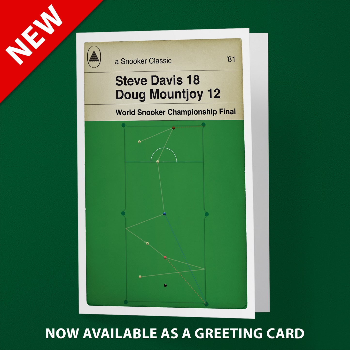 Steve Davis - World Snooker Champion 1981 - Final Winning Frame - Classic Book Cover Print (Various Sizes)
