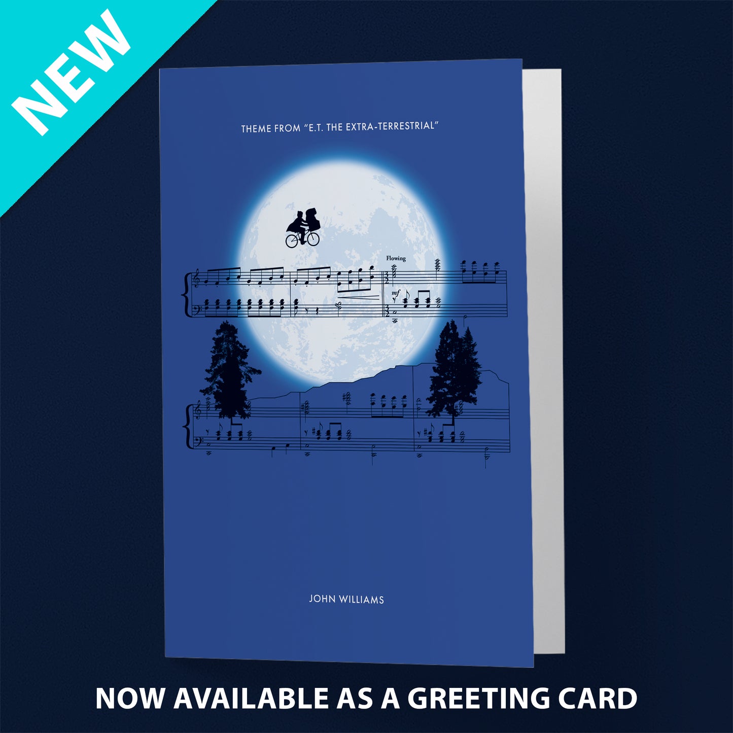 Theme from E.T. The Extra-Terrestrial by John Williams - Moon Version - ET Sheet Music Poster - Movie Classics Print - Soundtrack Poster (Various Sizes)
