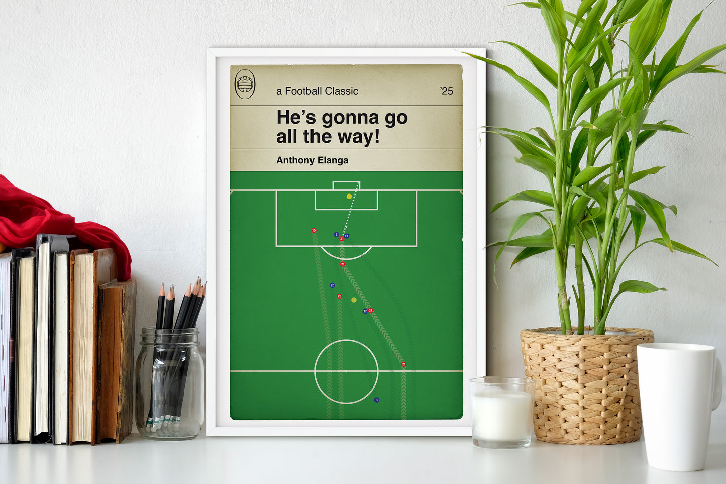 Nottingham Forest Goal - Anthony Elanga Winner - Nottingham Forest 1 Manchester United 0 - Premier League 2025 - Book Cover Print (Various Sizes)