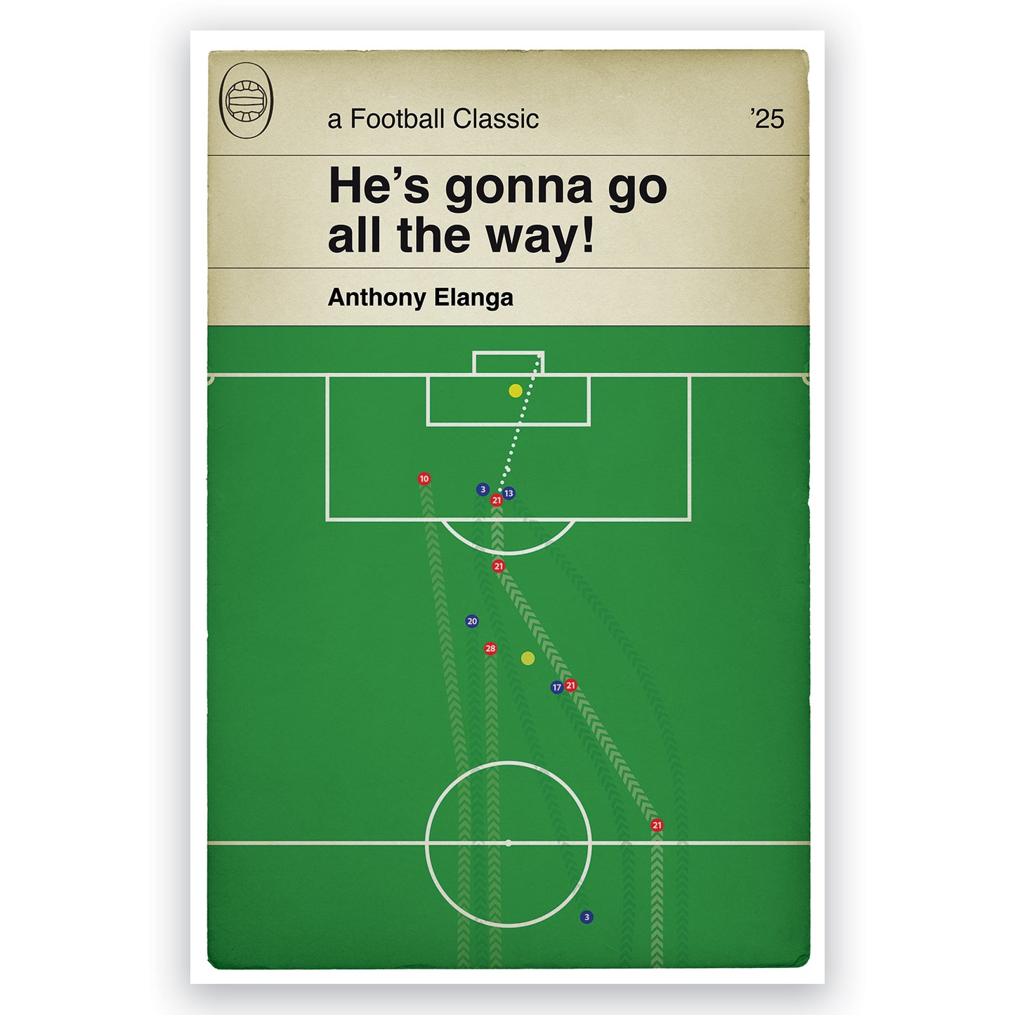 Nottingham Forest Goal - Anthony Elanga Winner - Nottingham Forest 1 Manchester United 0 - Premier League 2025 - Book Cover Print (Various Sizes)