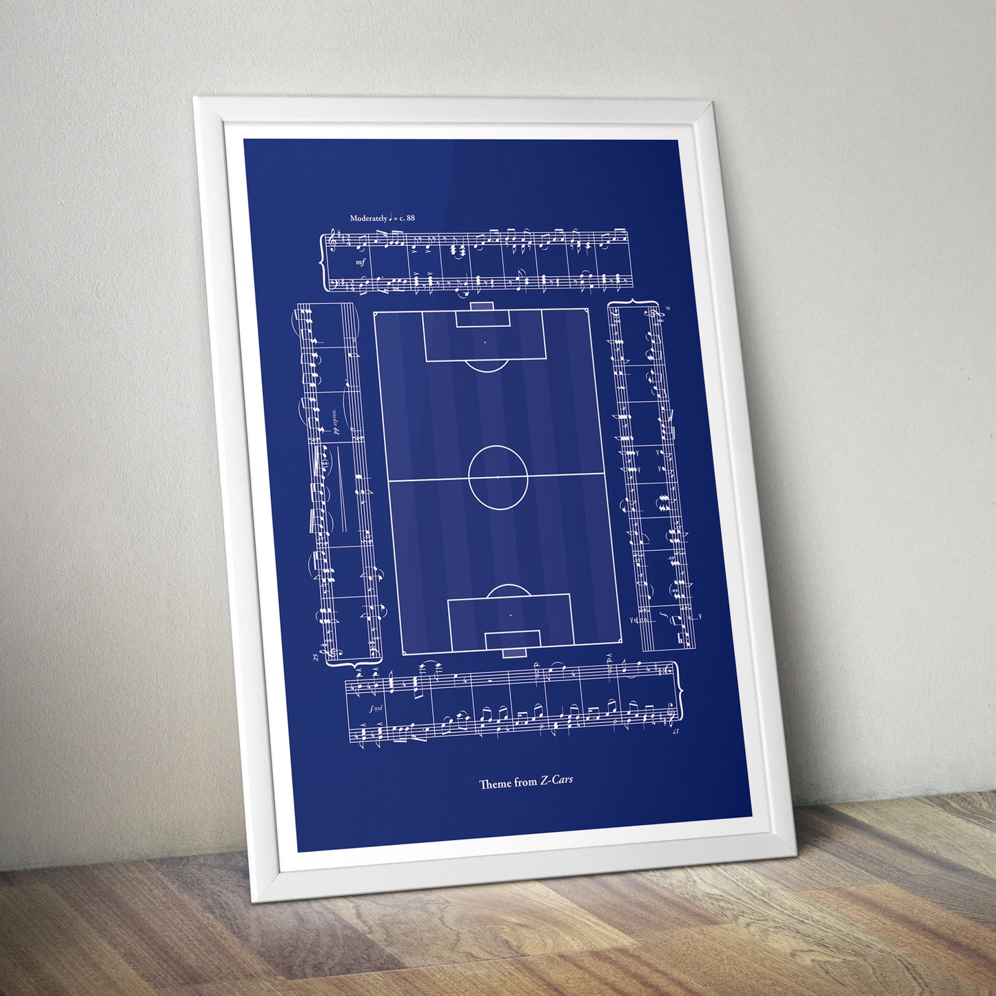 Club Anthems Collection - Theme from Z-Cars - Goodison Park walk out song - Gift for Everton Fan - Football Wall Decor (Various sizes)