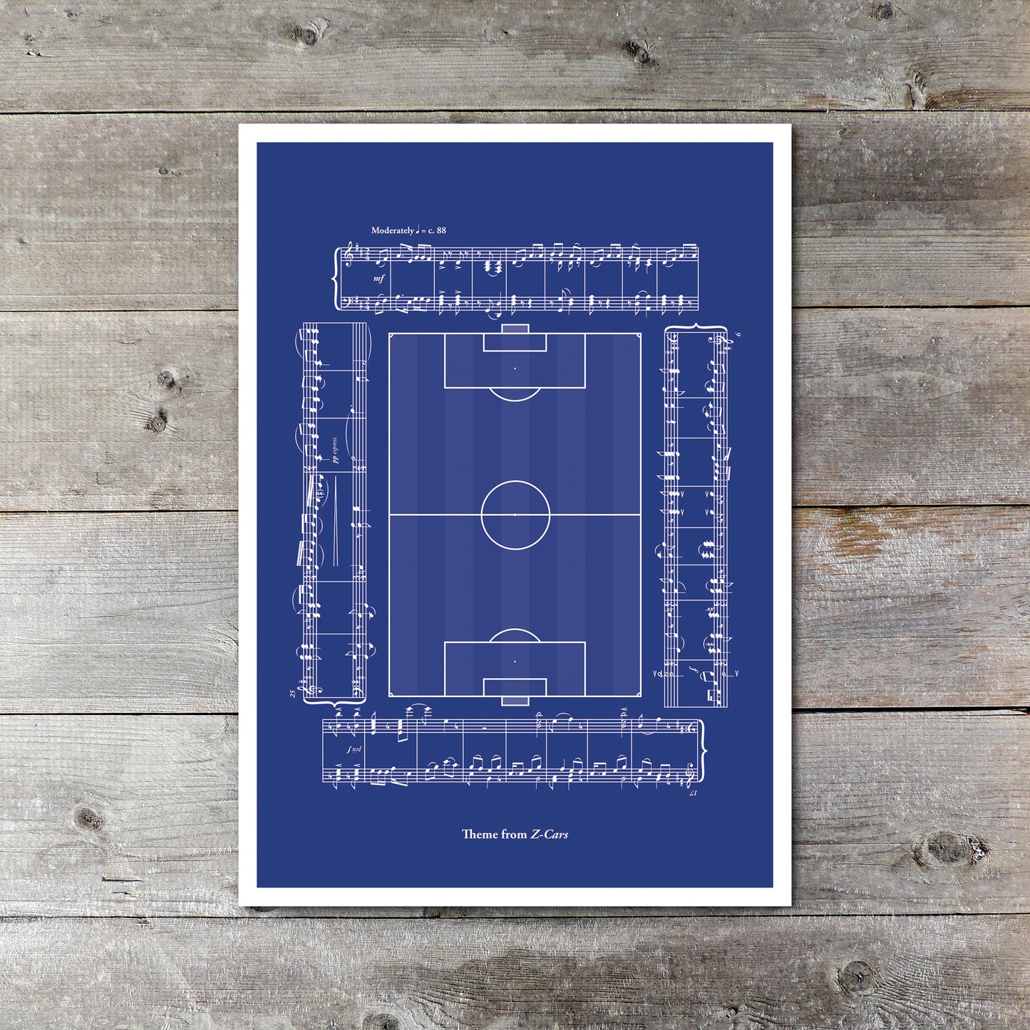 Club Anthems Collection - Theme from Z-Cars - Goodison Park walk out song - Gift for Everton Fan - Football Wall Decor (Various sizes)