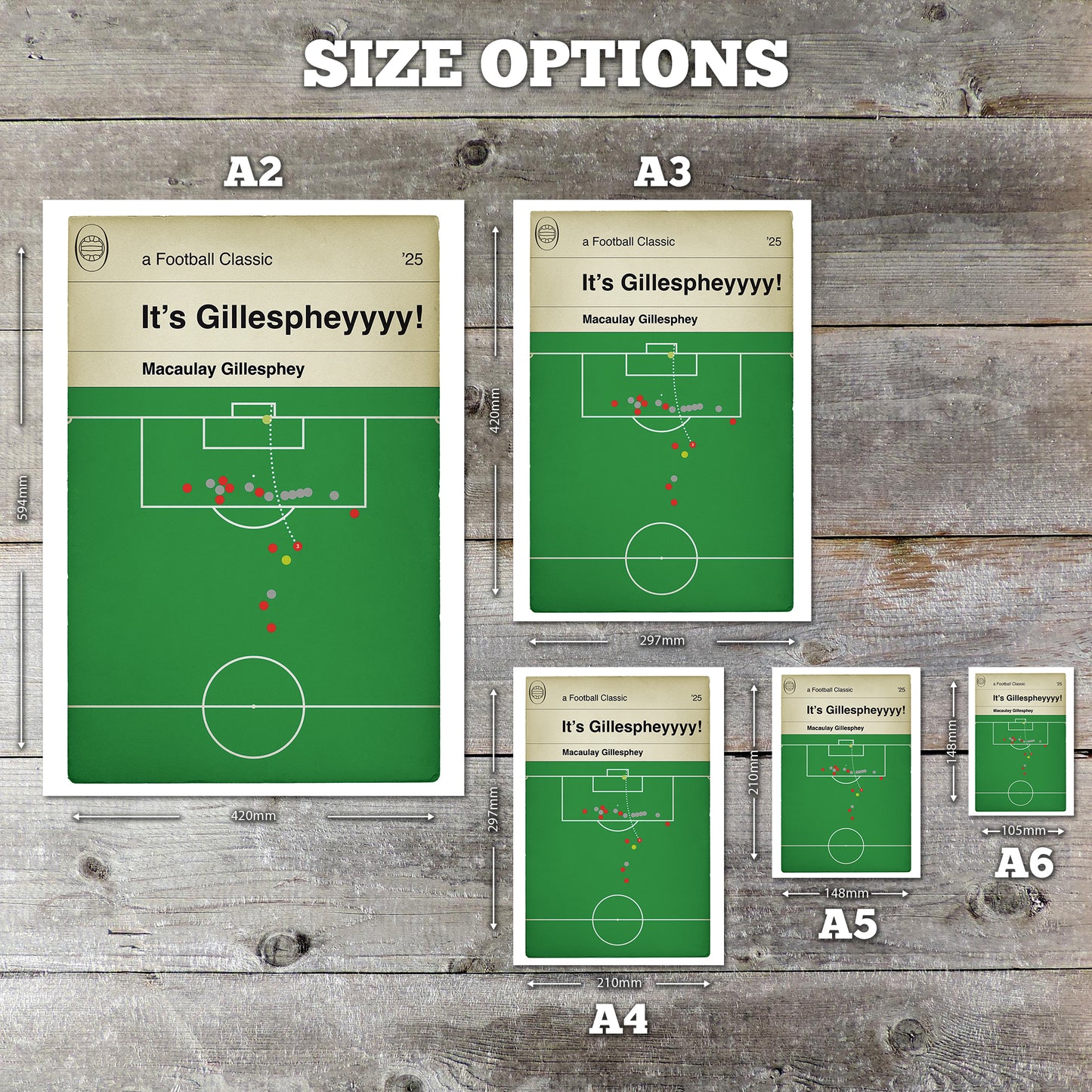 Macaulay Gillesphey winner - Charlton Athletic 1 Leyton Orient 0 - Play-Off Final 2025 - Classic Book Cover Goal Print (Various Sizes)