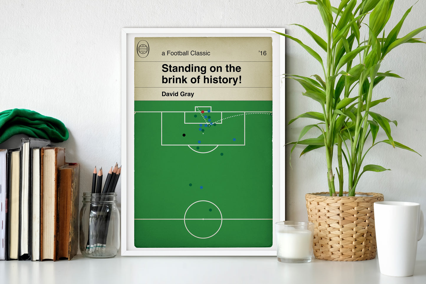 Hibernian Goal - David Gray Winner - Glasgow Rangers 2 Hibernian 3 - Scottish Cup Final 2016 - Football Gift for Hibs Fan - Various Sizes