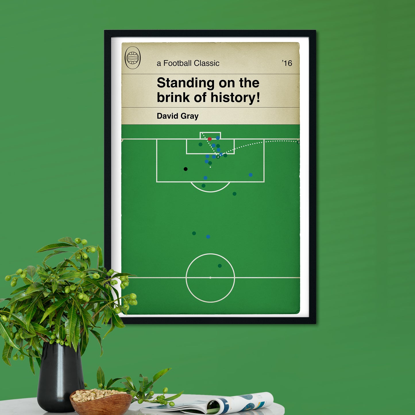 Hibernian Goal - David Gray Winner - Glasgow Rangers 2 Hibernian 3 - Scottish Cup Final 2016 - Football Gift for Hibs Fan - Various Sizes