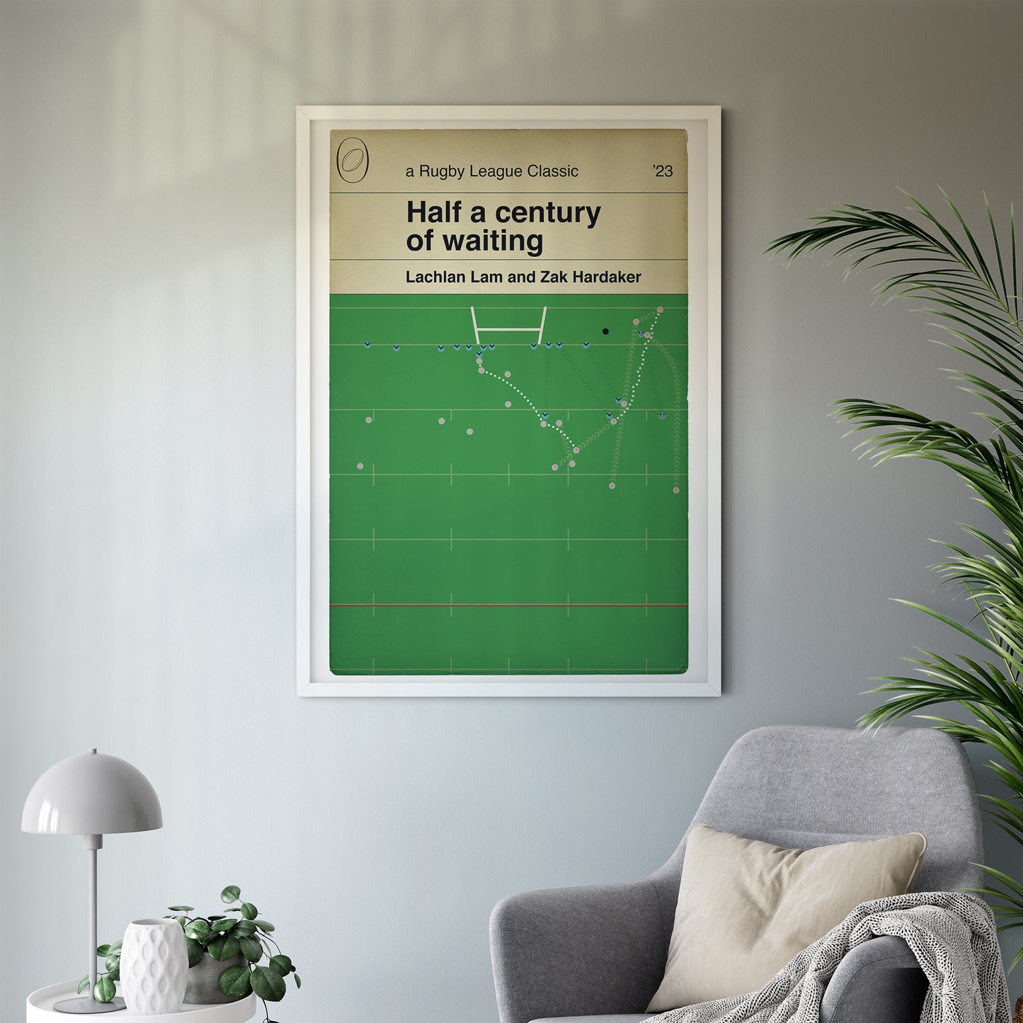 Leigh Leopards 12 St Helens 10 - Zak Hardaker Try - Challenge Cup Semi Final 2023 - Rugby League Poster _ Book Cover Print (Various Sizes)