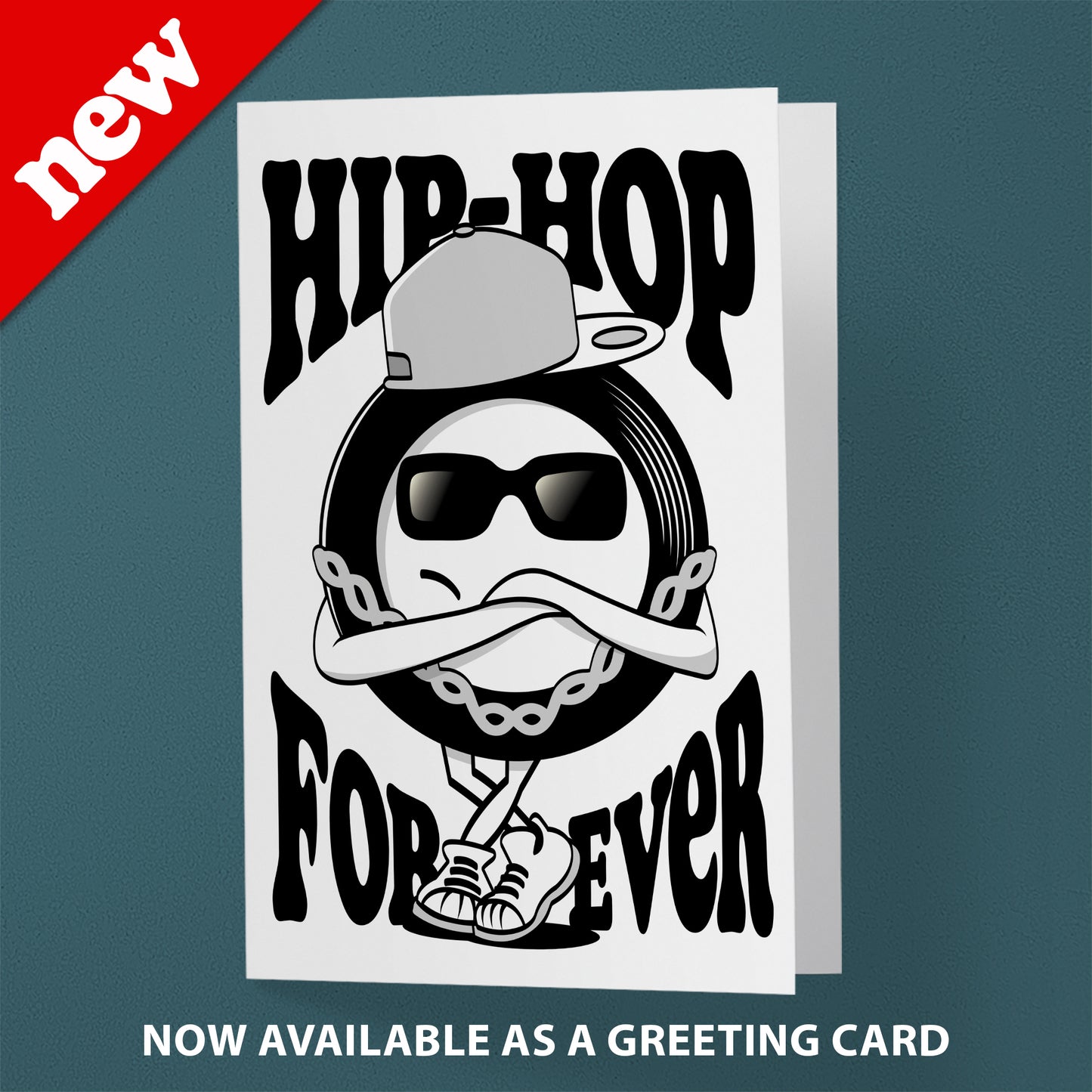 Hip Hop Forever - Vinyl Illustration - Music Genre Cartoon - Music Lover Gift - Vinyl Record Poster - Classic Urban Art (Various Sizes)