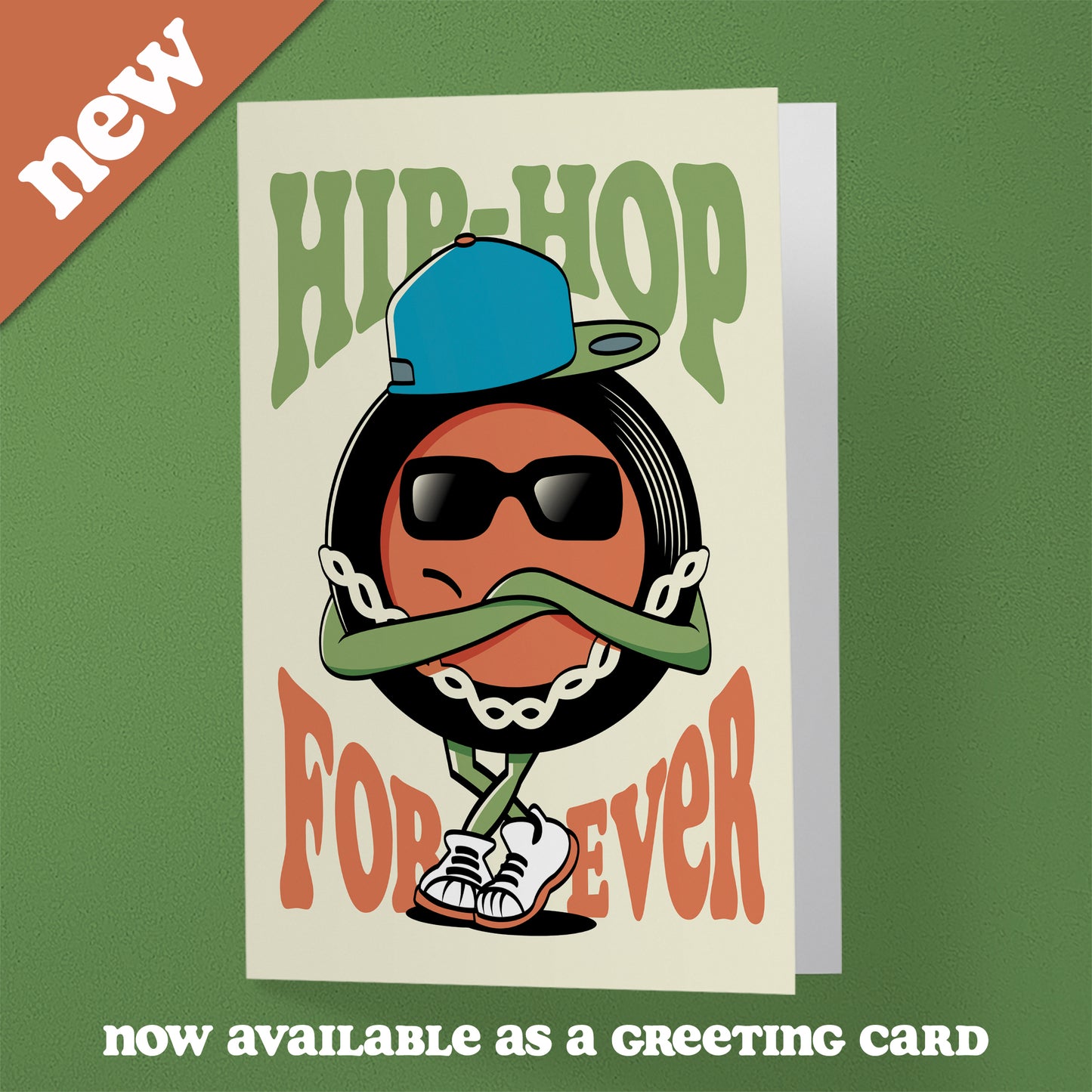 Hip Hop Forever - Vinyl Illustration - Music Genre Cartoon - Music Lover Gift - Vinyl Record Poster - Classic Urban Art (Various Sizes)