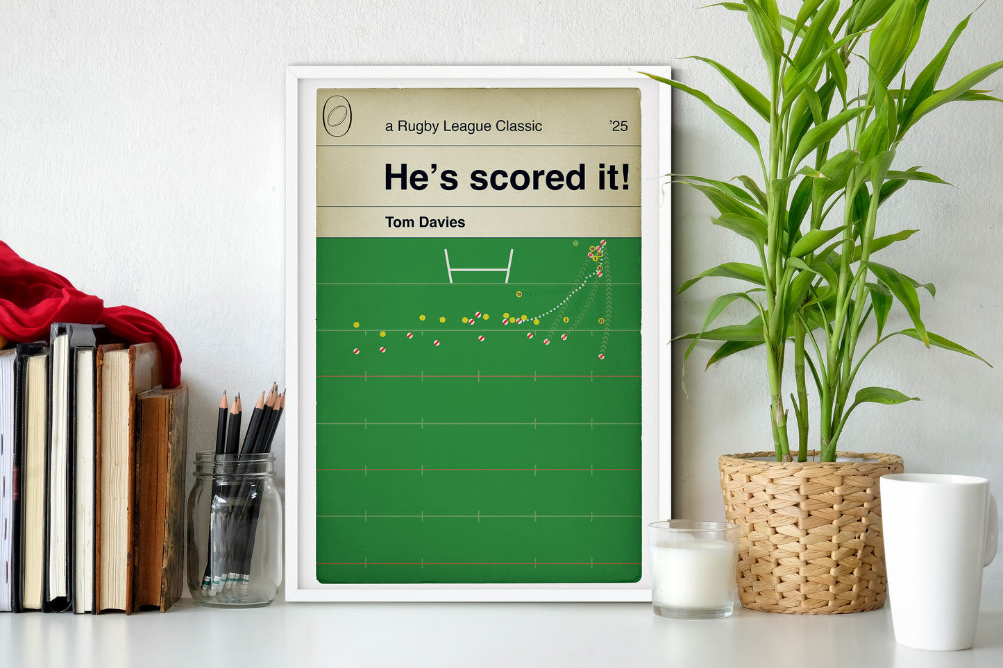 Warrington Wolves 6 Hull Kingston Rovers 8 - Tom Davies Try - Challenge Cup Final 2025 - Rugby League Poster Gift (Various Sizes)