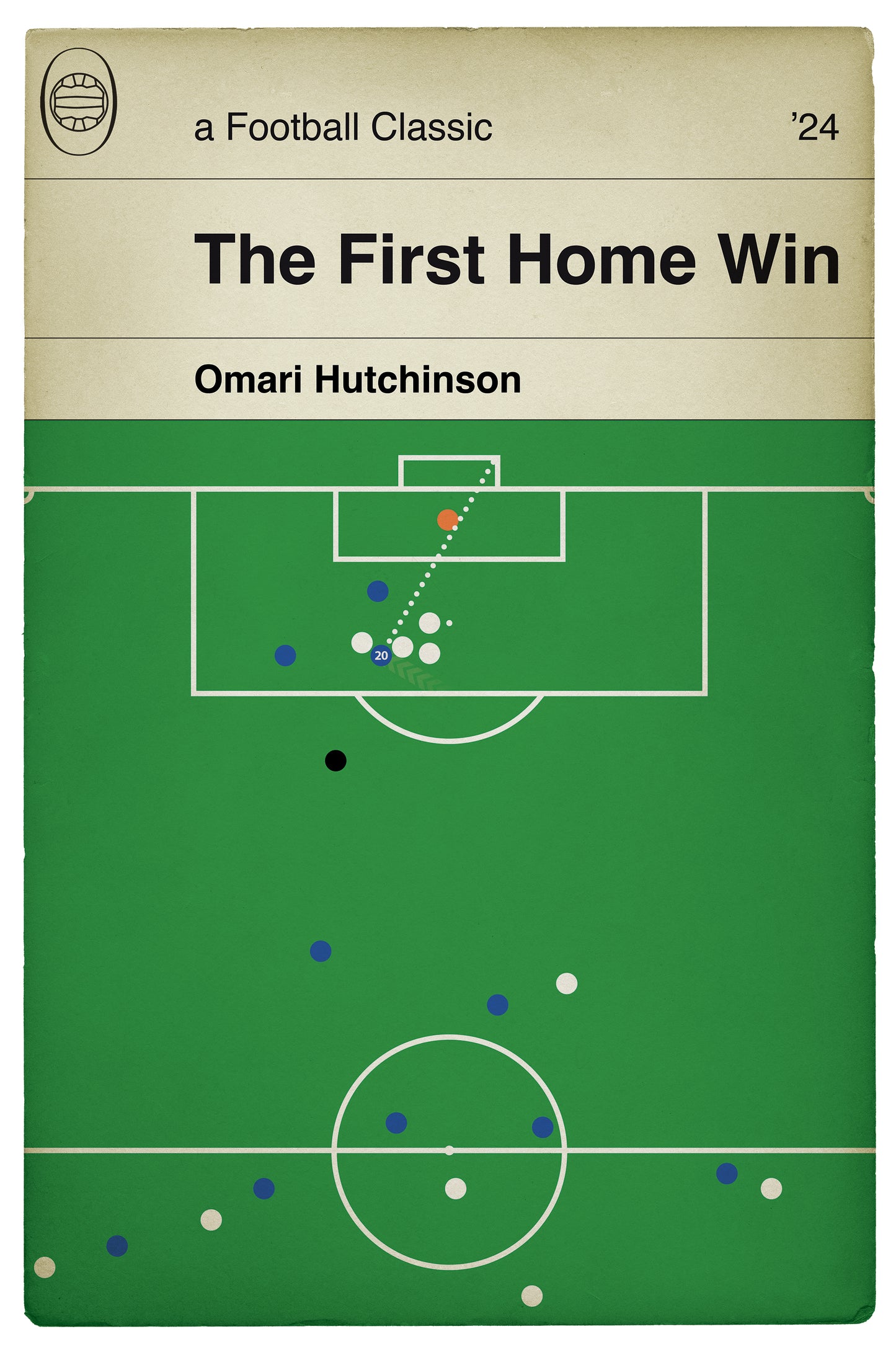 Omari Hutchinson Goal - Ipswich Town 2 Chelsea 0 - 2024 Premier League - Gift for Tractor Boys Fan - Football Book Cover Art (Various Sizes)