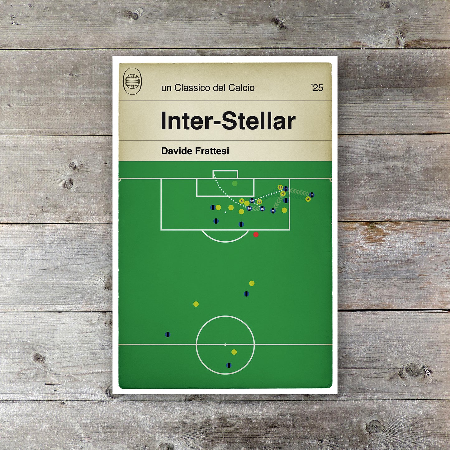 Davide Frattesi Winner - Inter Milan goal - Inter 4 Barcelona 3 - Champions League Semi-Final 2025 - Football Classic Book Cover Poster - Various Sizes