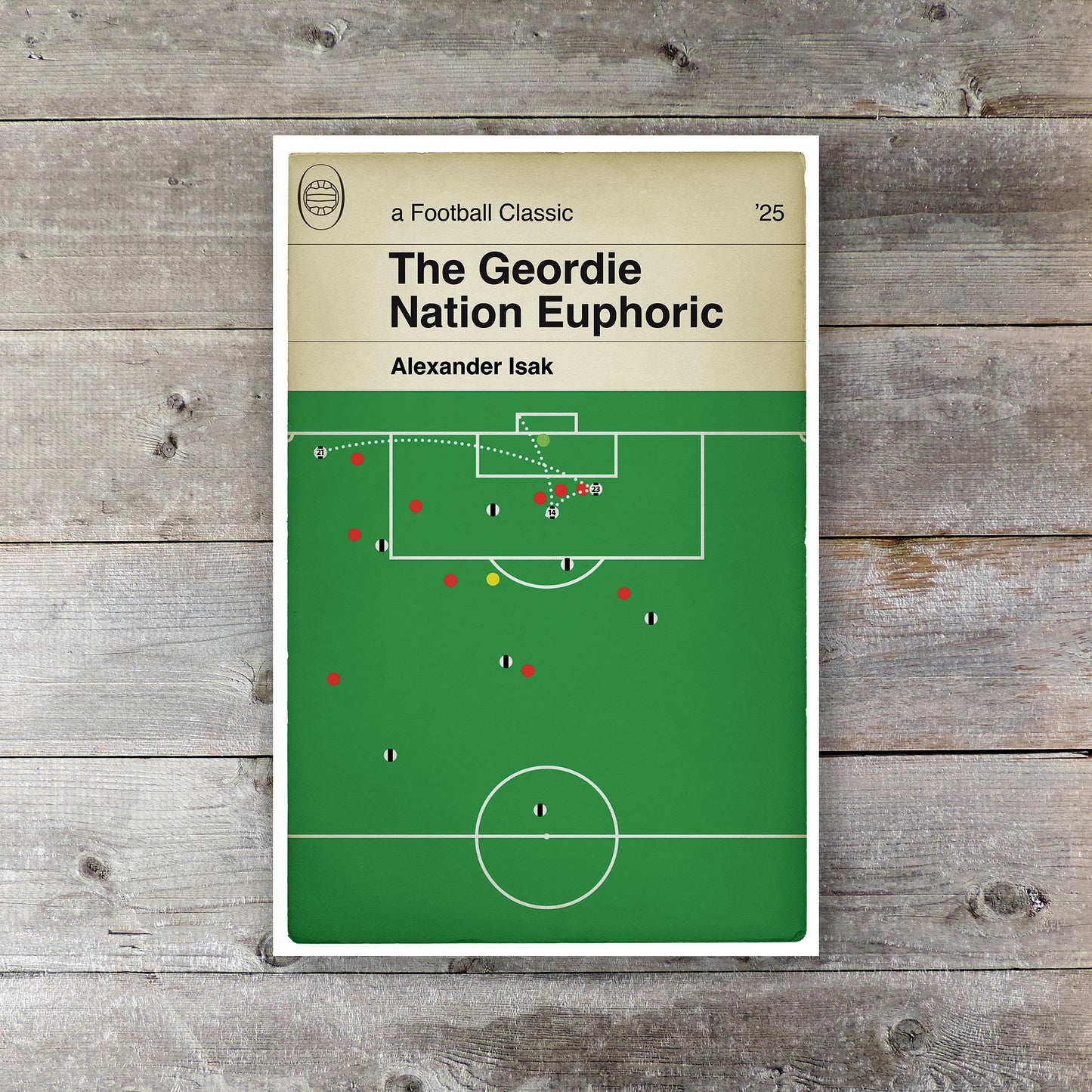 Alexander Isak Goal - Geordie Nation - Newcastle United League Cup Win - Carabao Cup Final 2025 - Newcastle Utd 2 Liverpool 1 - Football Wall Decor (Various Sizes)