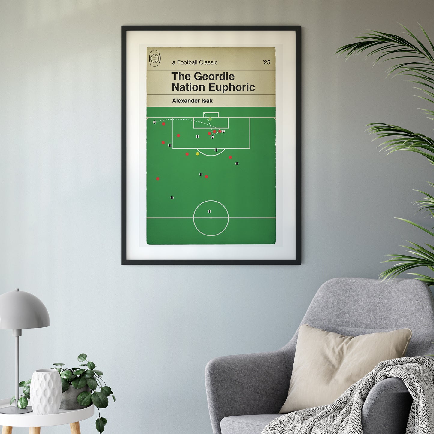 Alexander Isak Goal - Geordie Nation - Newcastle United League Cup Win - Carabao Cup Final 2025 - Newcastle Utd 2 Liverpool 1 - Football Wall Decor (Various Sizes)