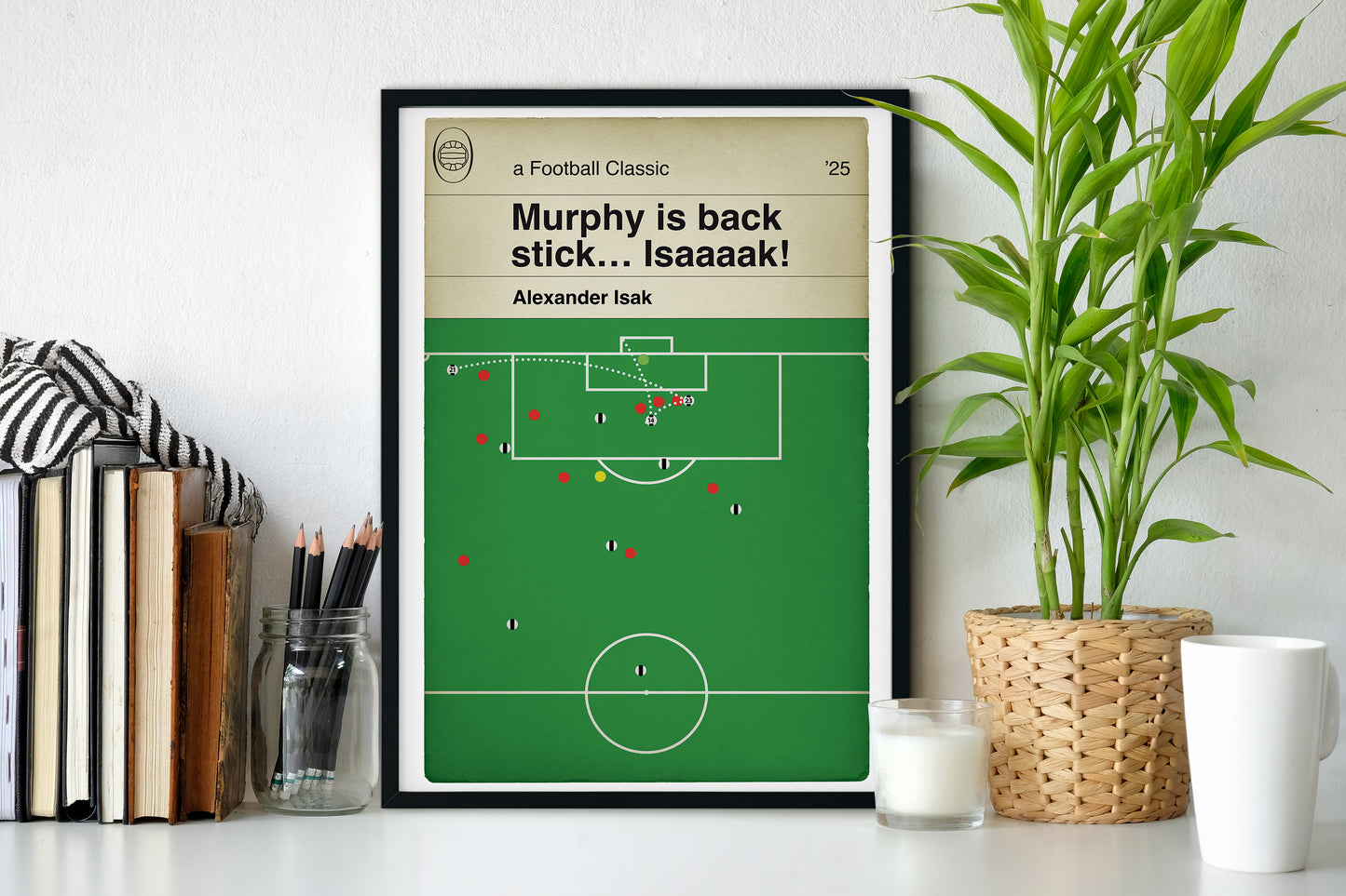 Alexander Isak Goal - Newcastle United Cup Win - Carabao Cup Final 2025 - Newcastle Utd 2 Liverpool 1 - Football Wall Decor (Various Sizes)