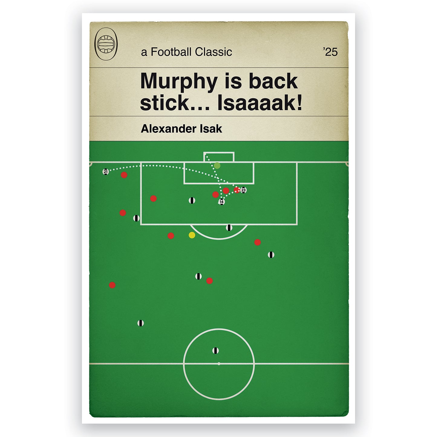 Alexander Isak Goal - Newcastle United Cup Win - Carabao Cup Final 2025 - Newcastle Utd 2 Liverpool 1 - Football Wall Decor (Various Sizes)