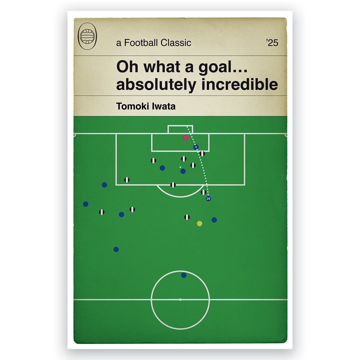 Tomoki Iwata Goal - Birmingham City 2 Newcastle United 3 - FA Cup 4th Rd 2025 - Classic Book Cover Poster - Football Gift (Various Sizes)