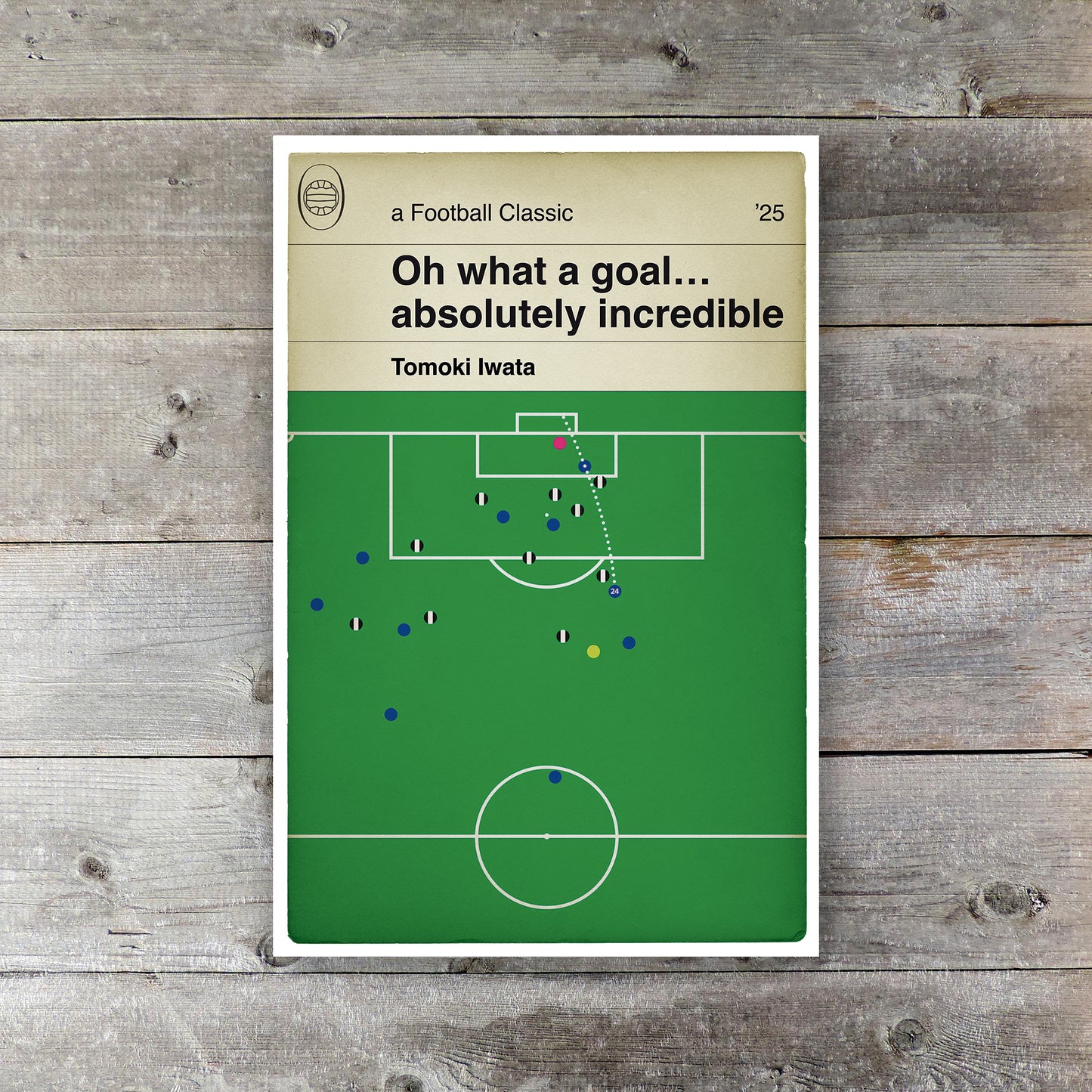 Tomoki Iwata Goal - Birmingham City 2 Newcastle United 3 - FA Cup 4th Rd 2025 - Classic Book Cover Poster - Football Gift (Various Sizes)