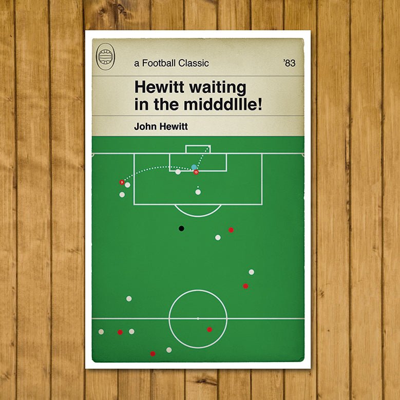 Aberdeen 2 Real Madrid 1 - John Hewitt Goal - Commentary Version - 1983 European Cup Winners' Cup Final - Football Print - Book Cover Poster (Various Sizes)