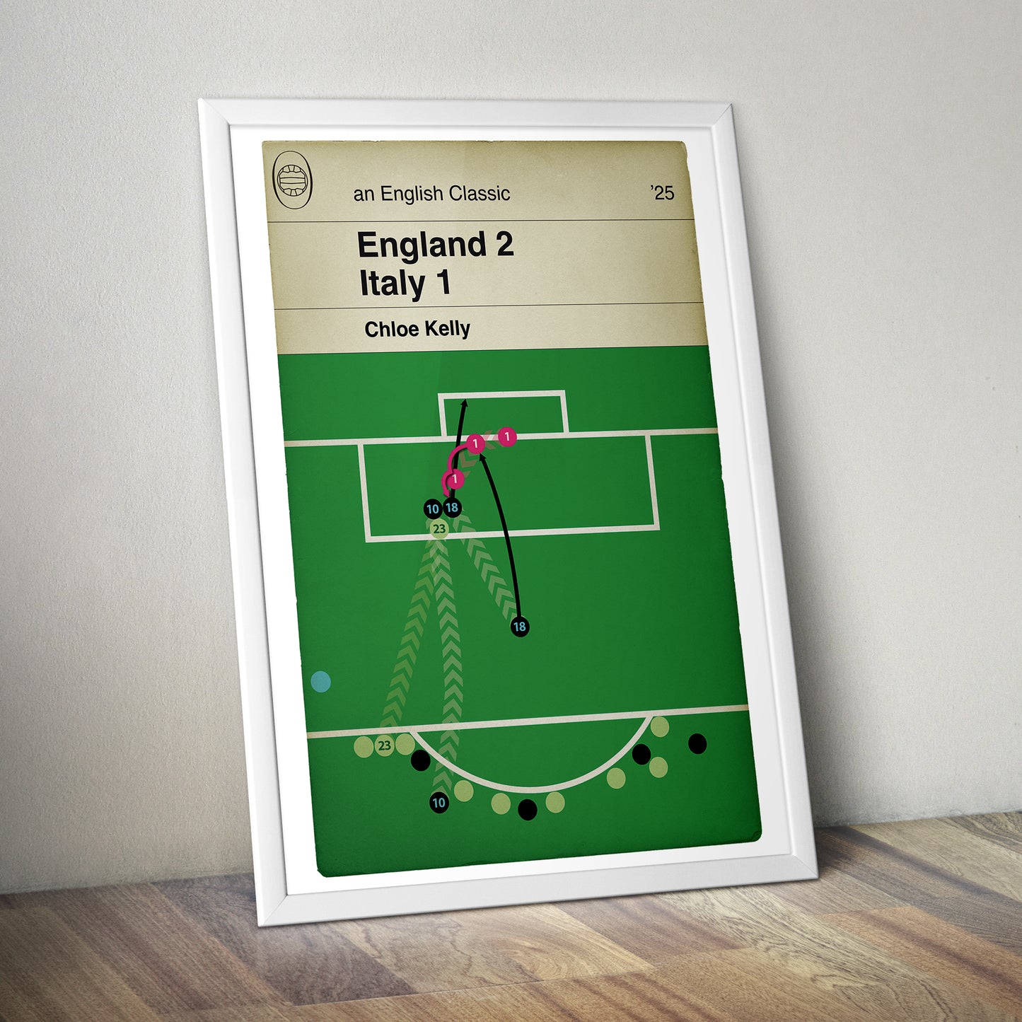 Chloe Kelly Winning Goal - England 2 Italy 1 - Euro 2025 Semi-Final - England Goal Book Art - Gift for Lionesses Fan (Various Sizes)