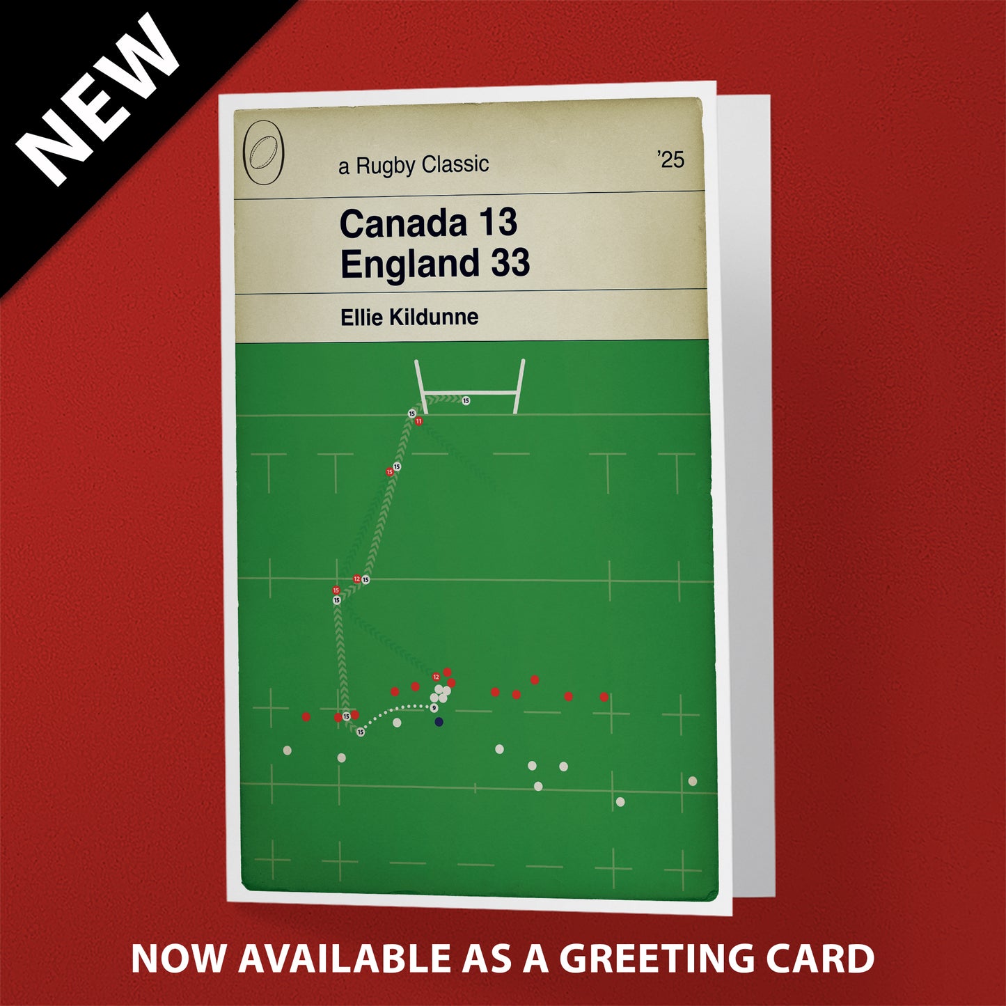 Ellie Kildunne Rugby Try Print: England vs Canada - World Cup Final 2025