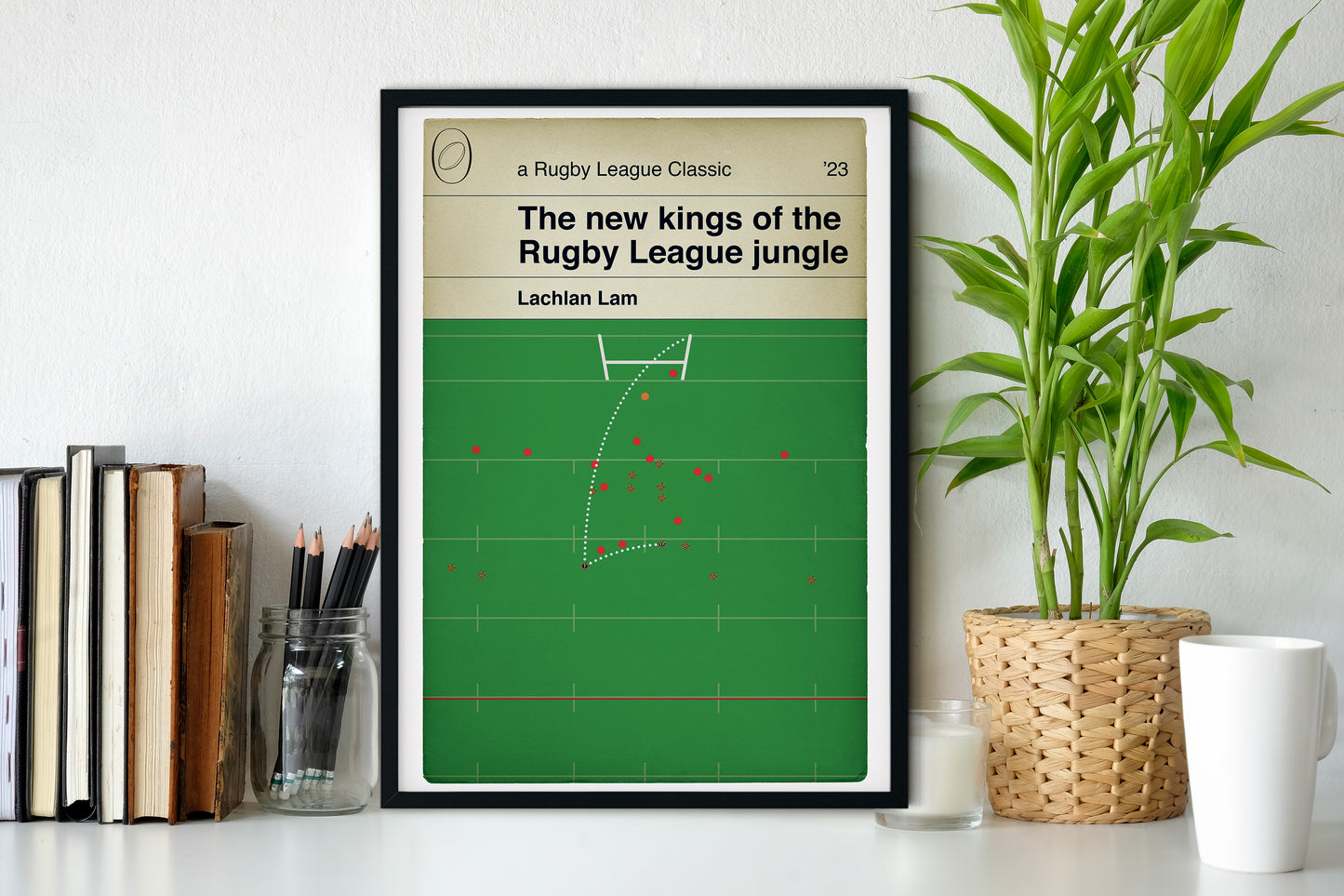 Leigh Leopards 17 Hull KR 16 - Lachlan Lam Drop Goal - Challenge Cup Final 2023 - Rugby League Poster - Book Cover Print (Various Sizes)