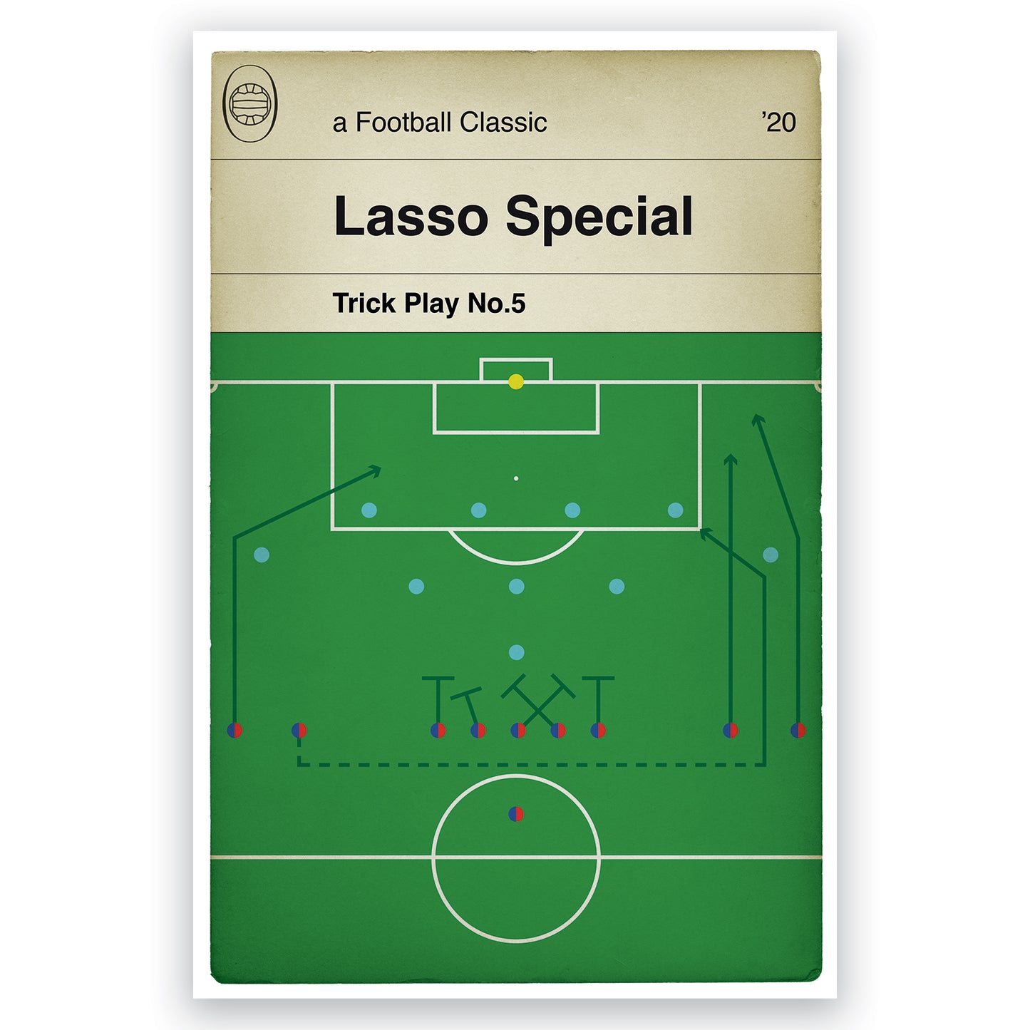 Football Trick Play No.5 - Soccer Gift - Television Series Poster - Unofficial Illustrated Print - Football Gift - Various Sizes