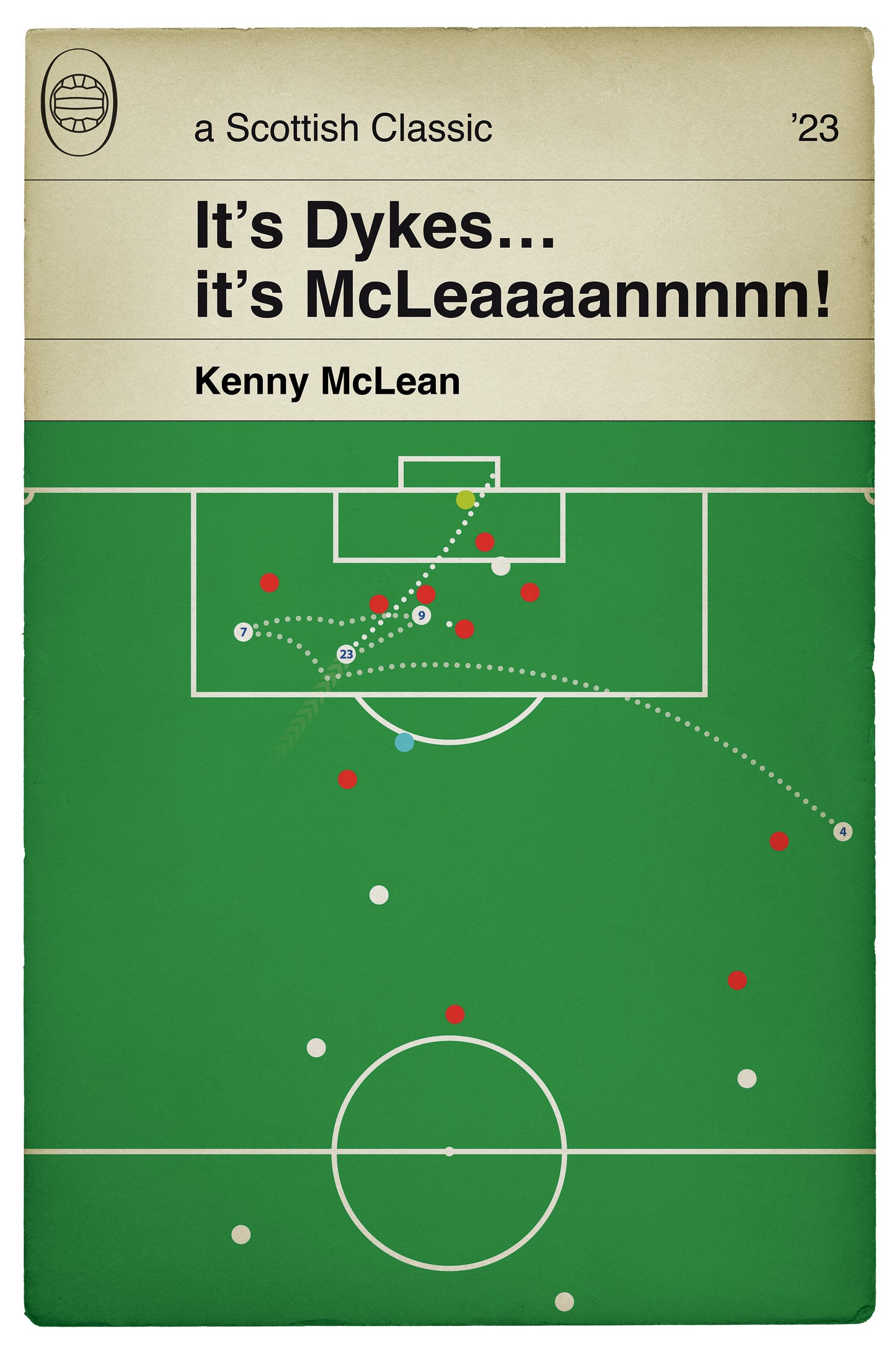 Scotland Winner v Norway - Kenny McLean last minute goal - Norway 1 Scotland 2 - Euro 2024 Qualifier - Book Cover Poster - Various Sizes