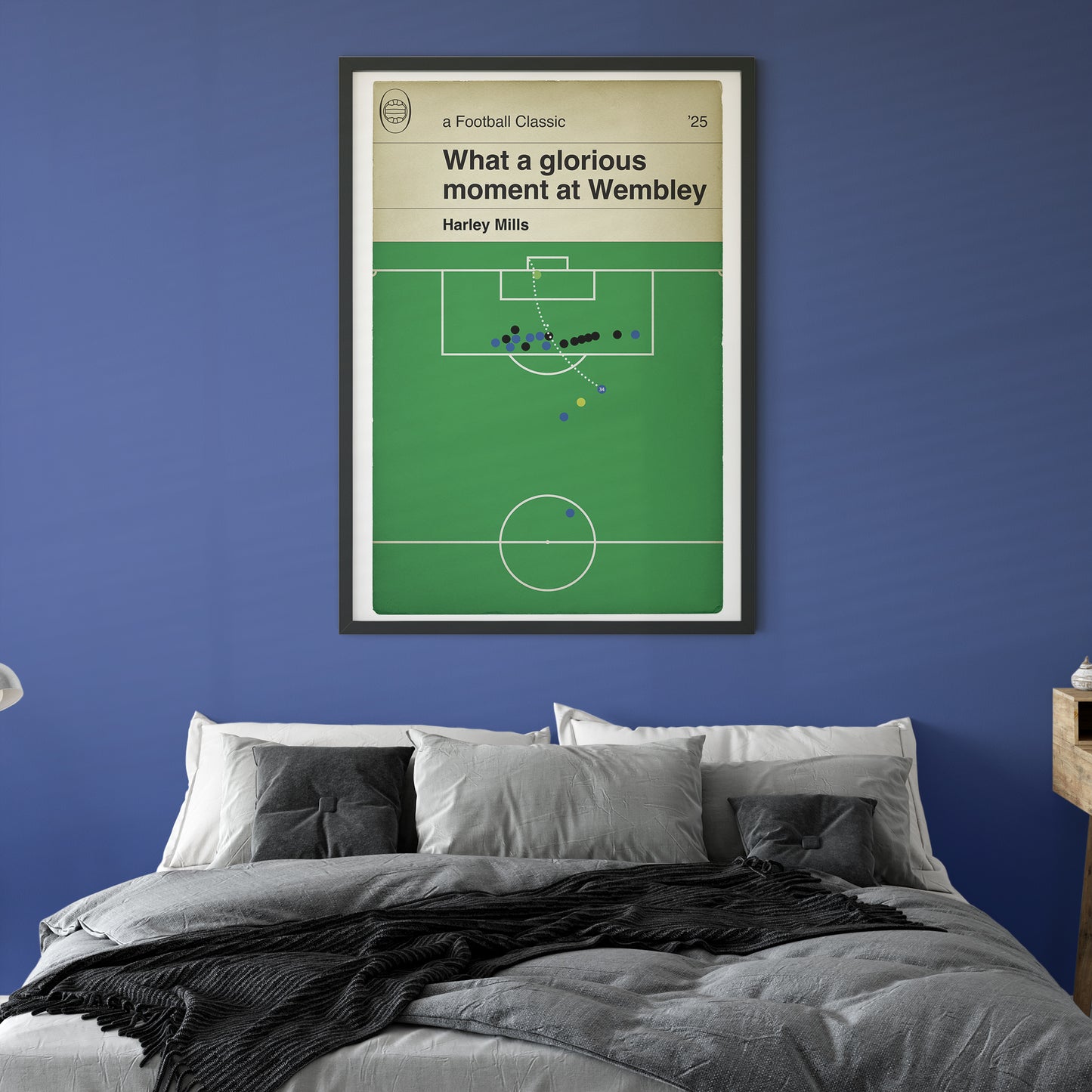 Peterborough United Goal - Harley Mills Free-Kick - EFL Trophy Final 2025 - Birmingham 0 Posh 2 - Football Book Cover Poster (Various sizes)