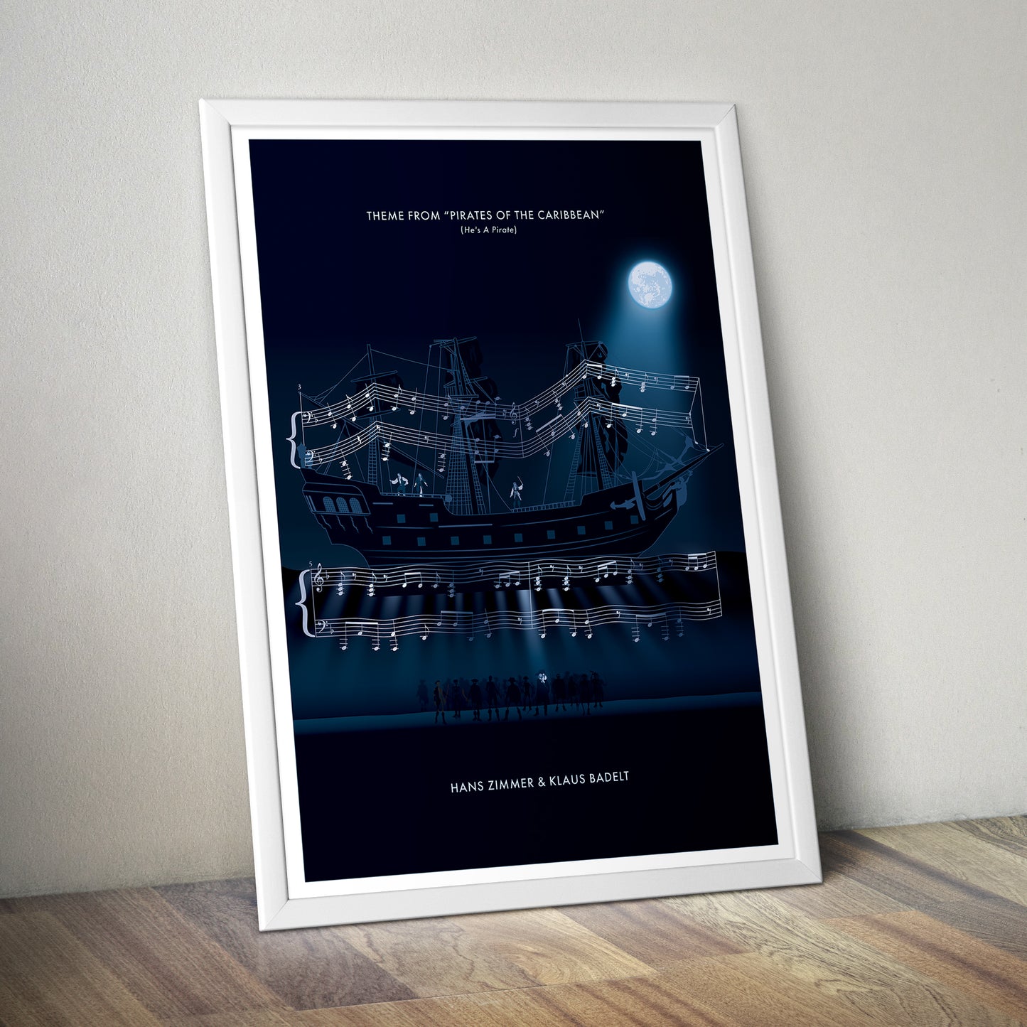 Theme from Pirates of the Caribbean - ‘He’s a Pirate’ by Hans Zimmer and Klaus Badelt - Movie Classics Sheet Music Art (Various Sizes)