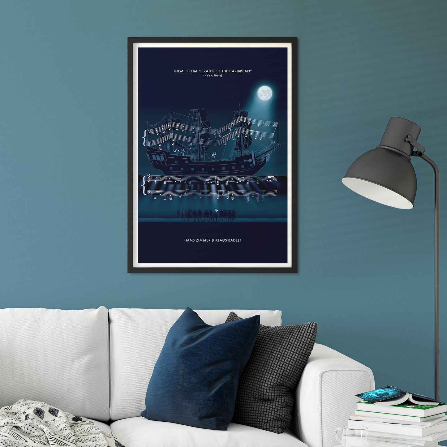 Theme from Pirates of the Caribbean - ‘He’s a Pirate’ by Hans Zimmer and Klaus Badelt - Movie Classics Sheet Music Art (Various Sizes)