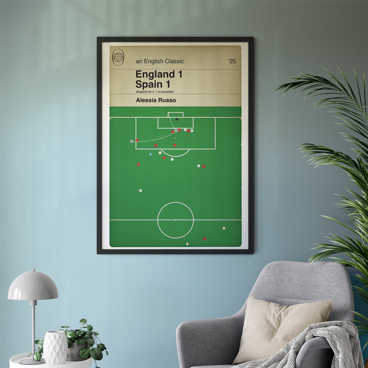 Alessia Russo Equalising Goal - England 1 Spain 1 - Women's Euro 2025 Final - Football Book Cover - Gift for Lionesses Fan (Various Sizes)