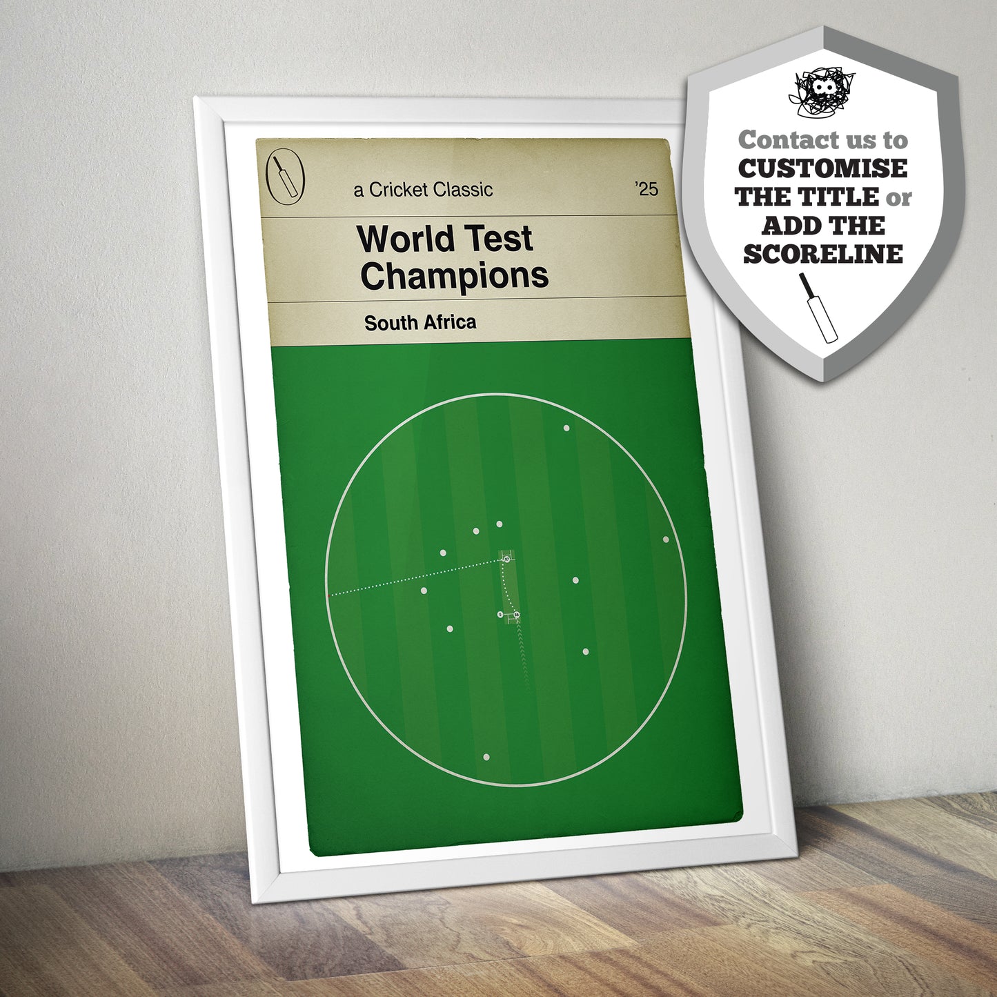 South Africa World Test Champions 2025 - Kyle Verreynne Winning Runs - South Africa v Australia - Cricket Book Cover Art (Various Sizes)