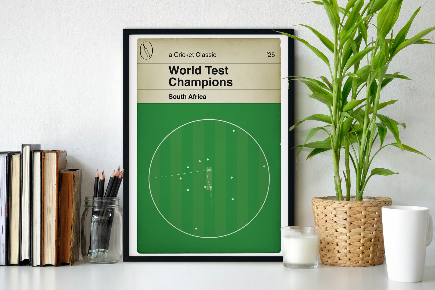 South Africa World Test Champions 2025 - Kyle Verreynne Winning Runs - South Africa v Australia - Cricket Book Cover Art (Various Sizes)